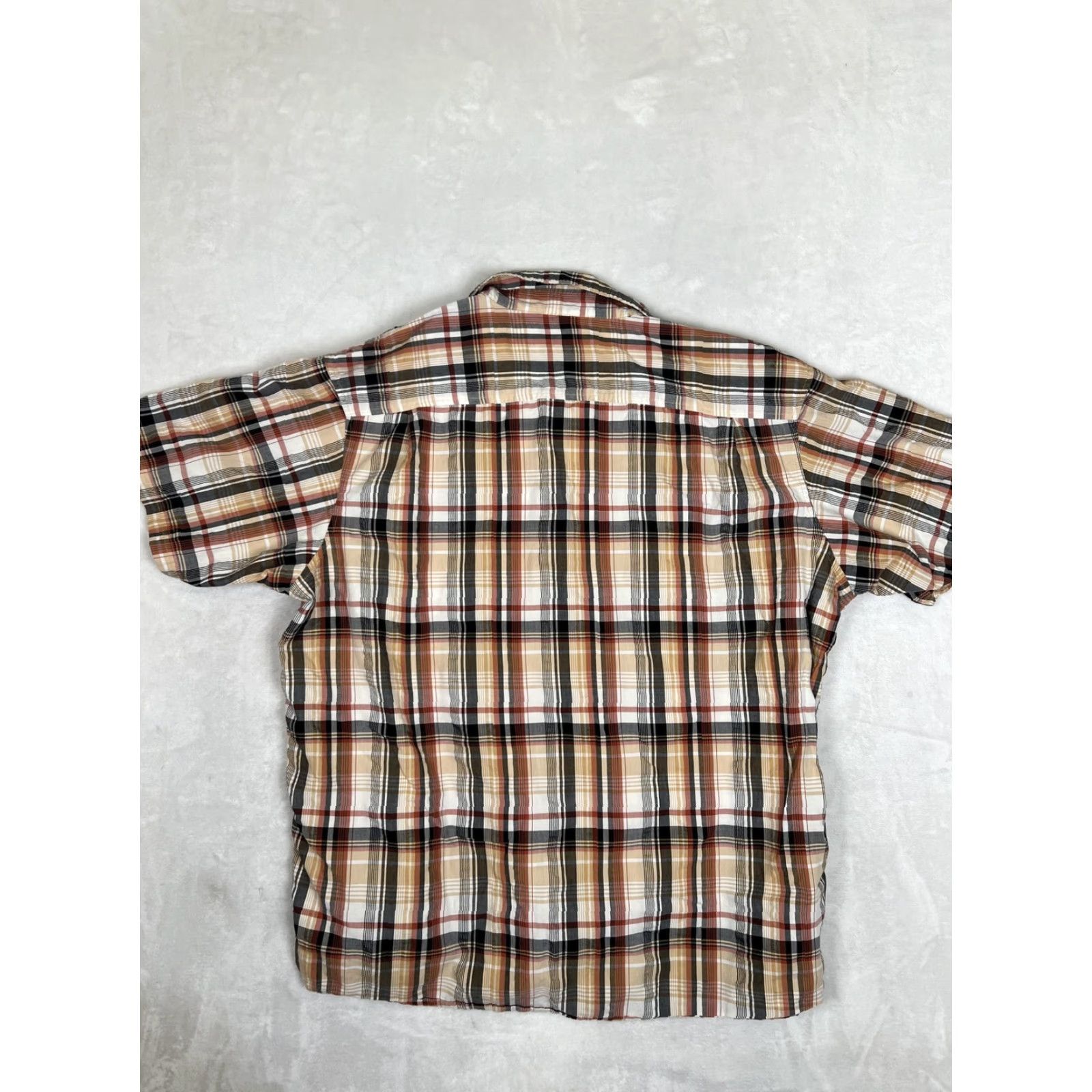 Vintage VINTAGE? (No) RedHead Shirt Mens 3XL Brown Plaid Short Sleeve Button Front Lightweight Casual Size US XXL / EU 58 / 5 - 6 Thumbnail