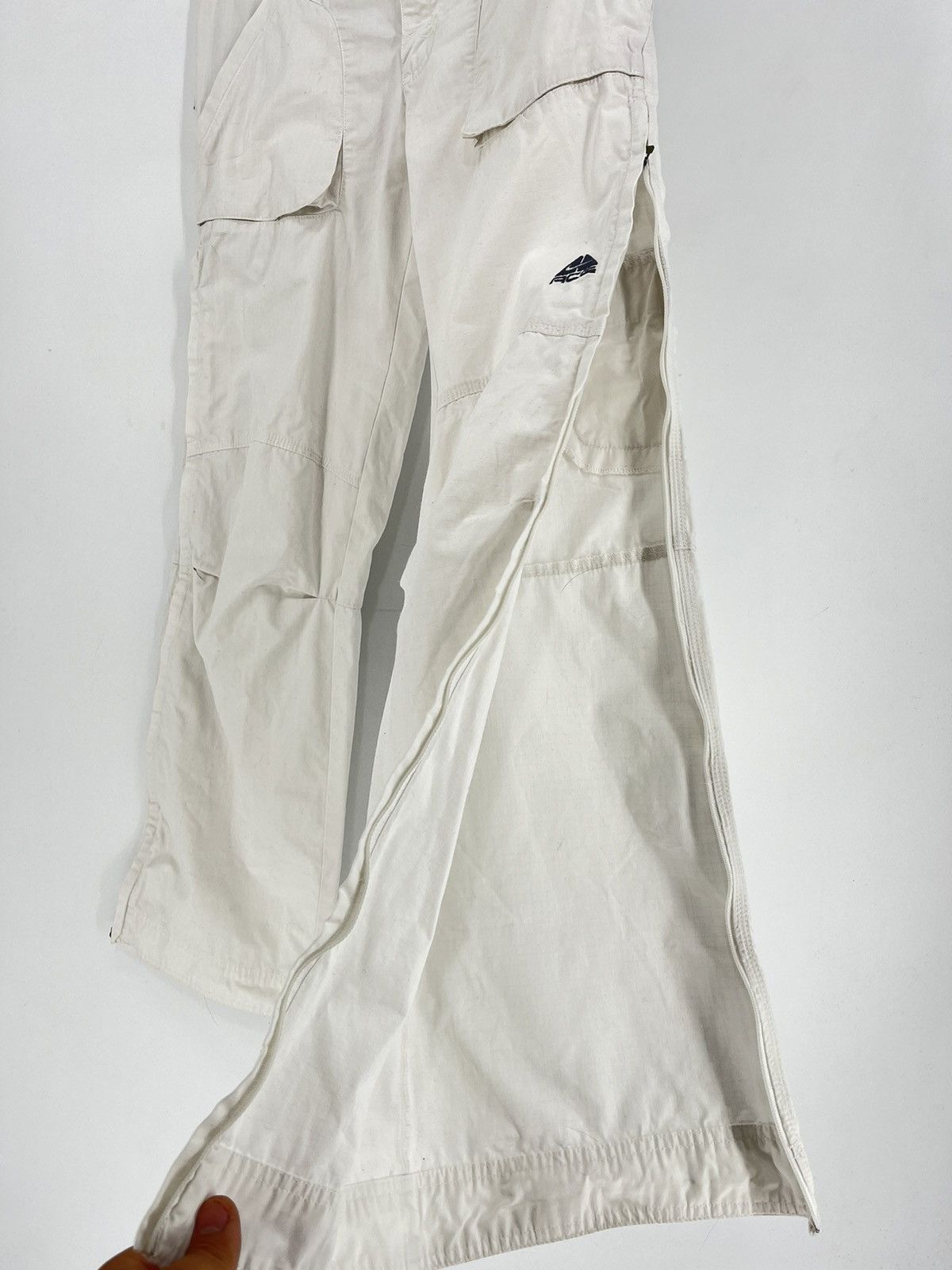 Nike ACG Vintage Nike Acg Zipper Tracking White Pants Outdoor Life Size US 31 - 6 Thumbnail