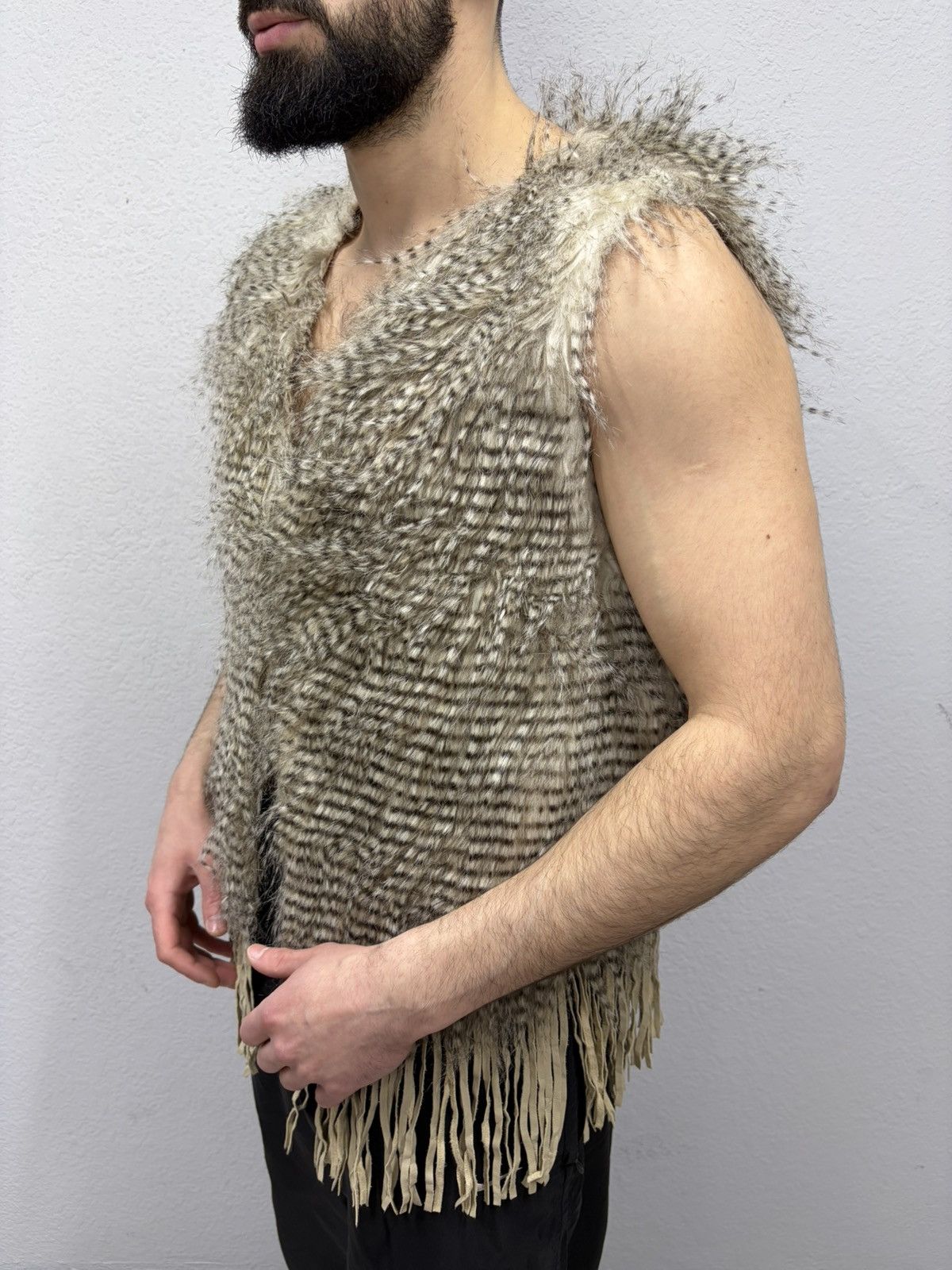 Le Grande Bleu (L.G.B.) Fur Vest with Fringe LGB Rick Owens Y2K Archive Aesthetic Size US M / EU 48-50 / 2 - 20 Thumbnail