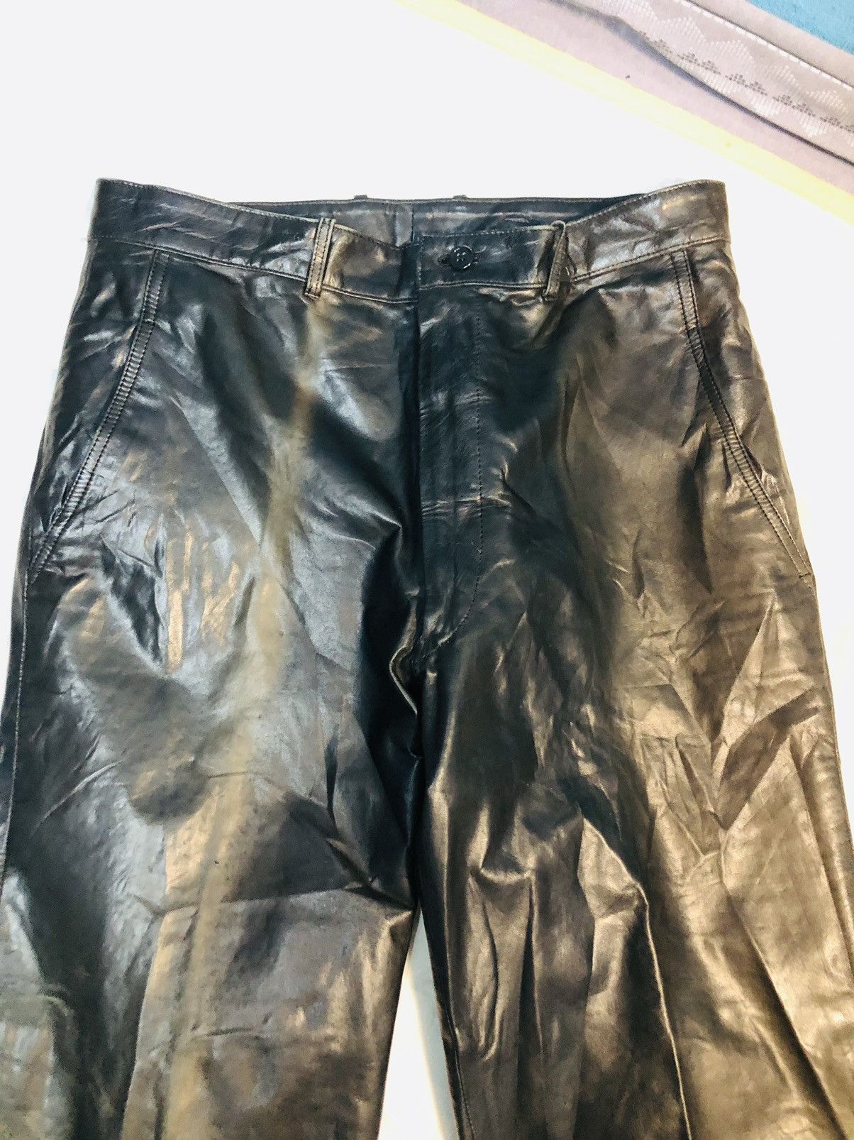 Japanese Brand Art Glenhill Leather Pants (5) Size US 29 - 3 Thumbnail