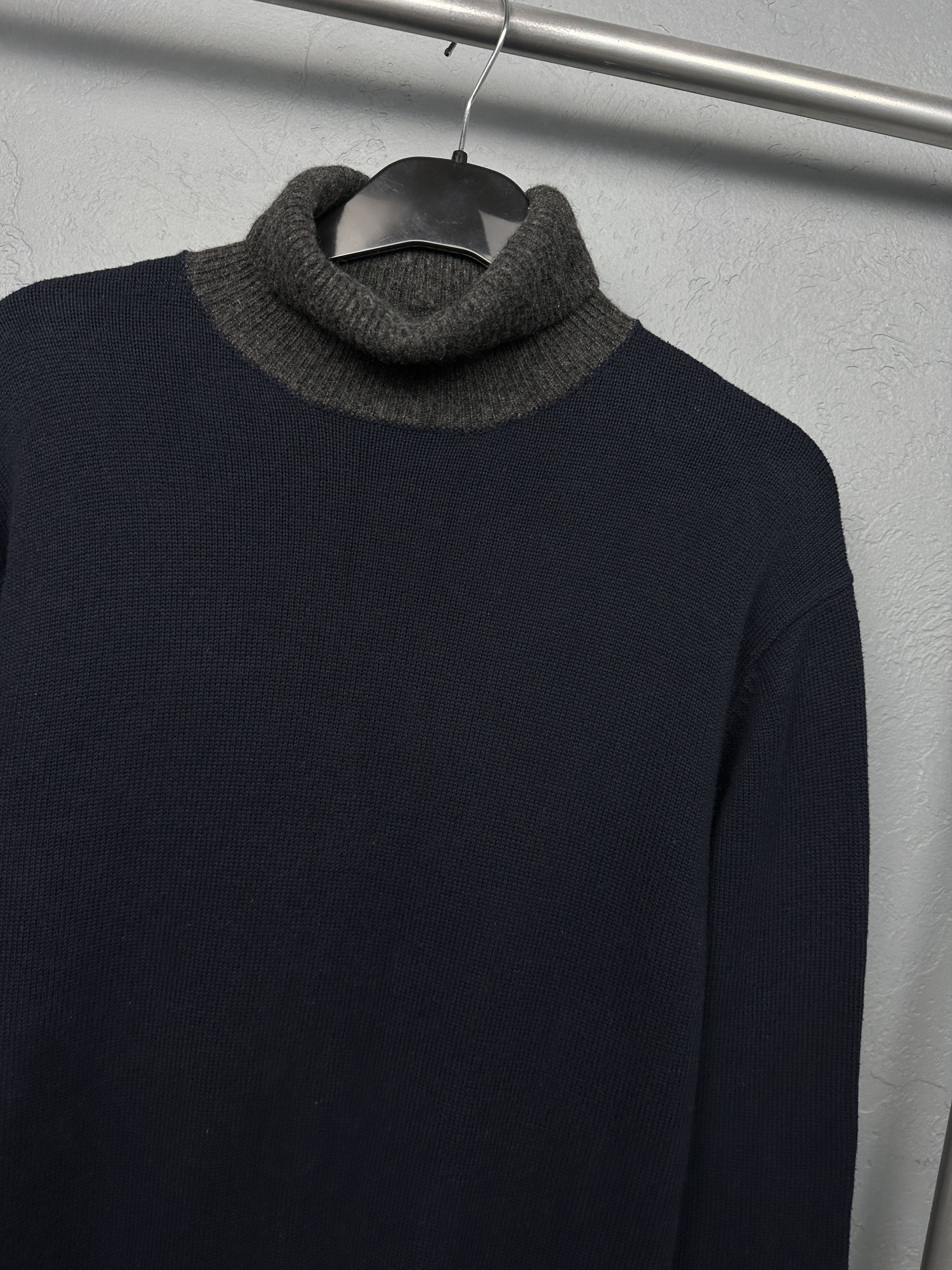 Reiss Reiss Vintage Mens High Neck Cotton - Wool Knit Sweater Size US XL / EU 56 / 4 - 2 Thumbnail