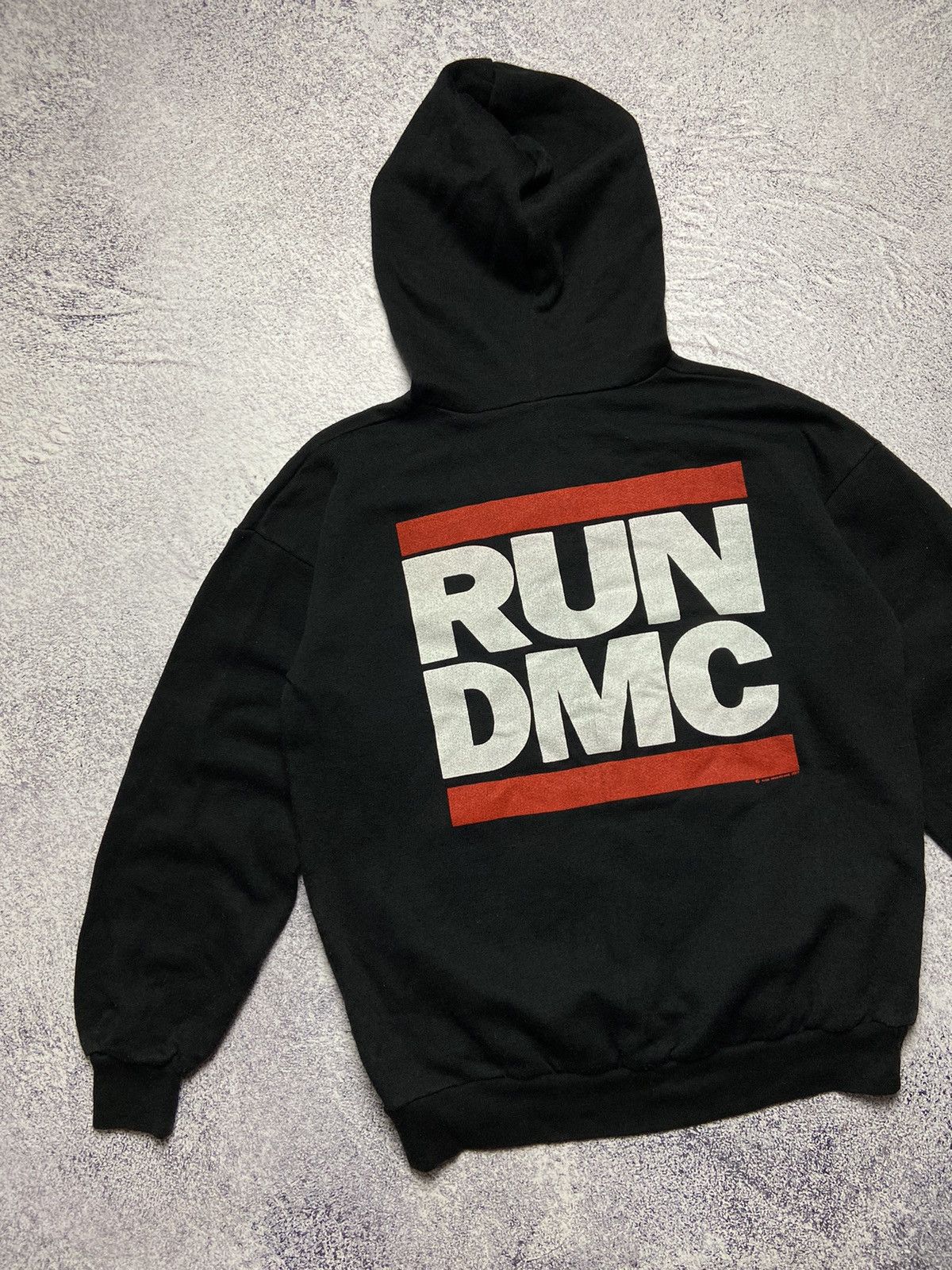 Rap Tees Vintage 80s RUN DMC Rap Hoodie Rare Hip Hop Y2K Style Gang Size US S / EU 44-46 / 1 - 18 Thumbnail