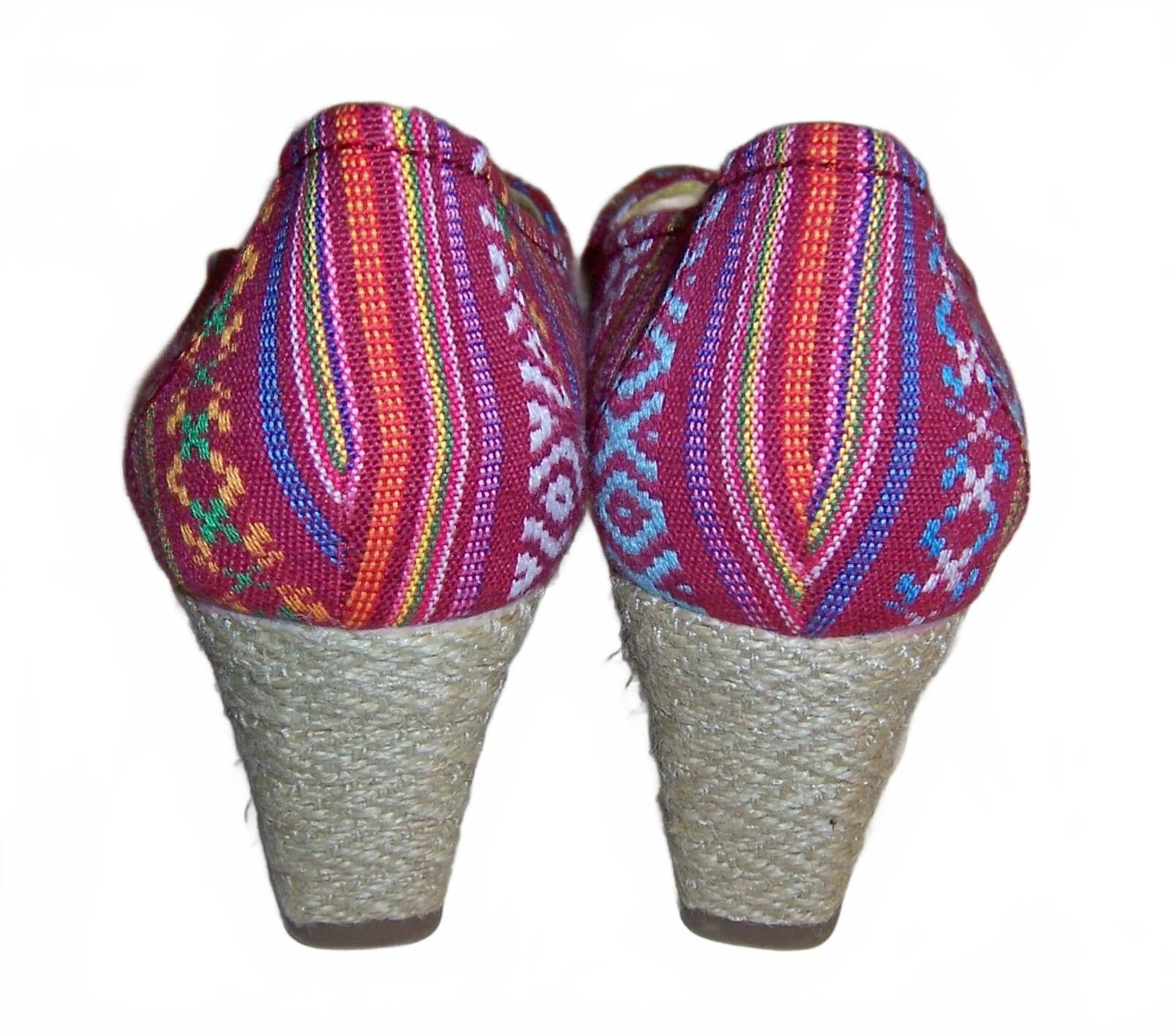 Sonoma Sonoma Multicolored Fabric Peep-Toe Espadrille Wedges- 8.5 M Size US 8.5 / IT 38.5 - 4 Thumbnail