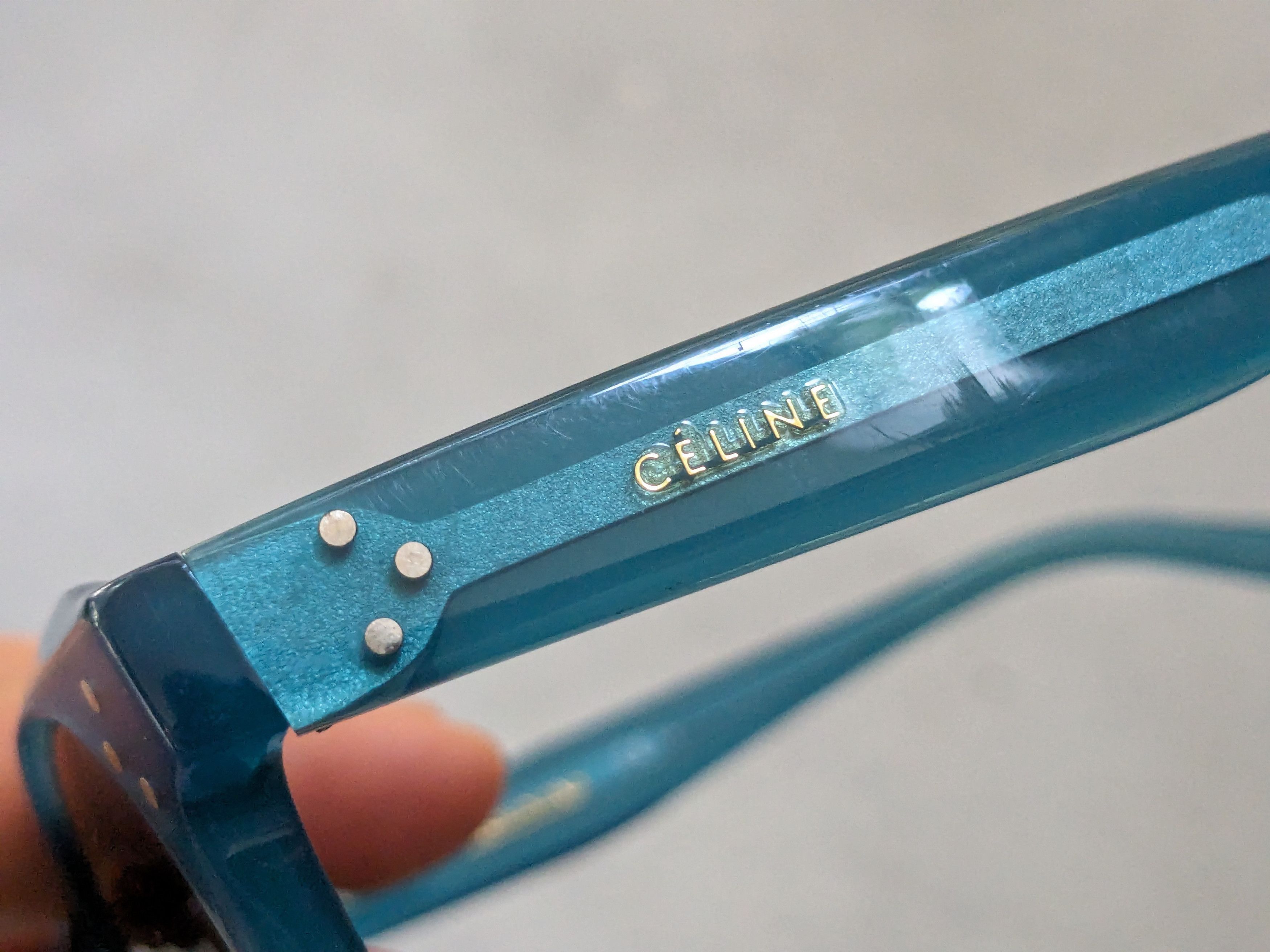 Celine Celine Sunglasses CL41457 Blue Round Size ONE SIZE - 9 Thumbnail