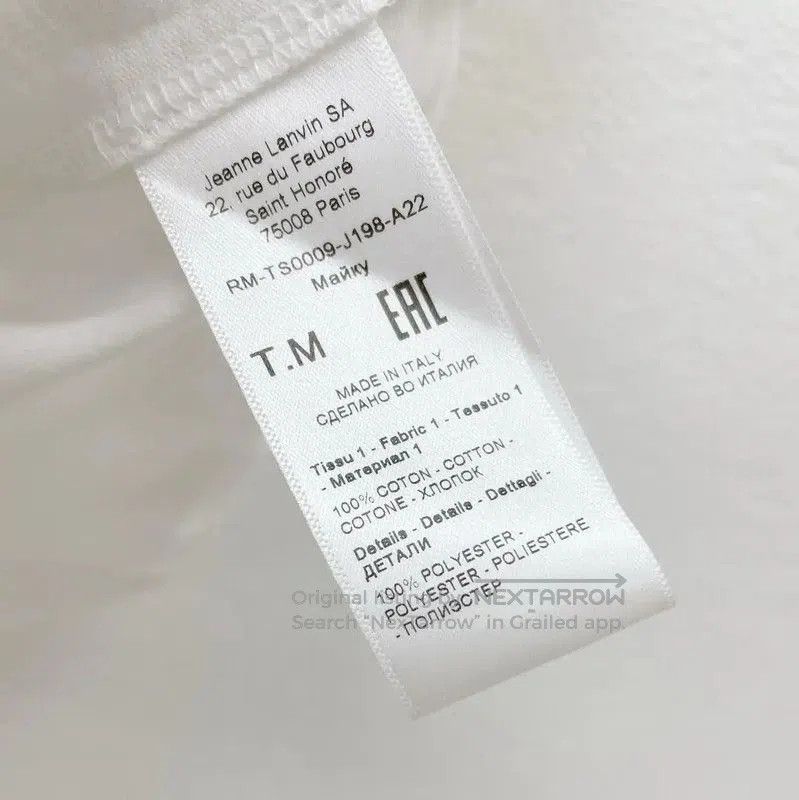 Lanvin Lanvin White Cotton Men's T-Shirt . Size US XS / EU 42 / 0 - 5 Thumbnail
