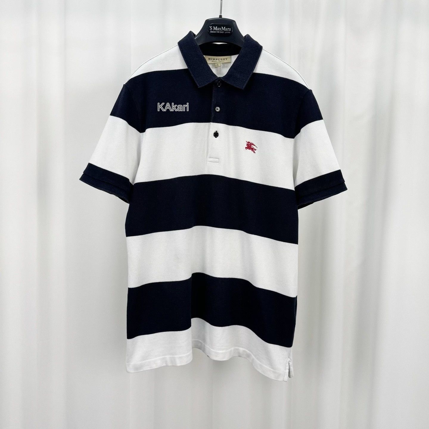 Burberry Burberry Embroidered Knight Stripe Polo Size US XL / EU 56 / 4 - 1 Preview