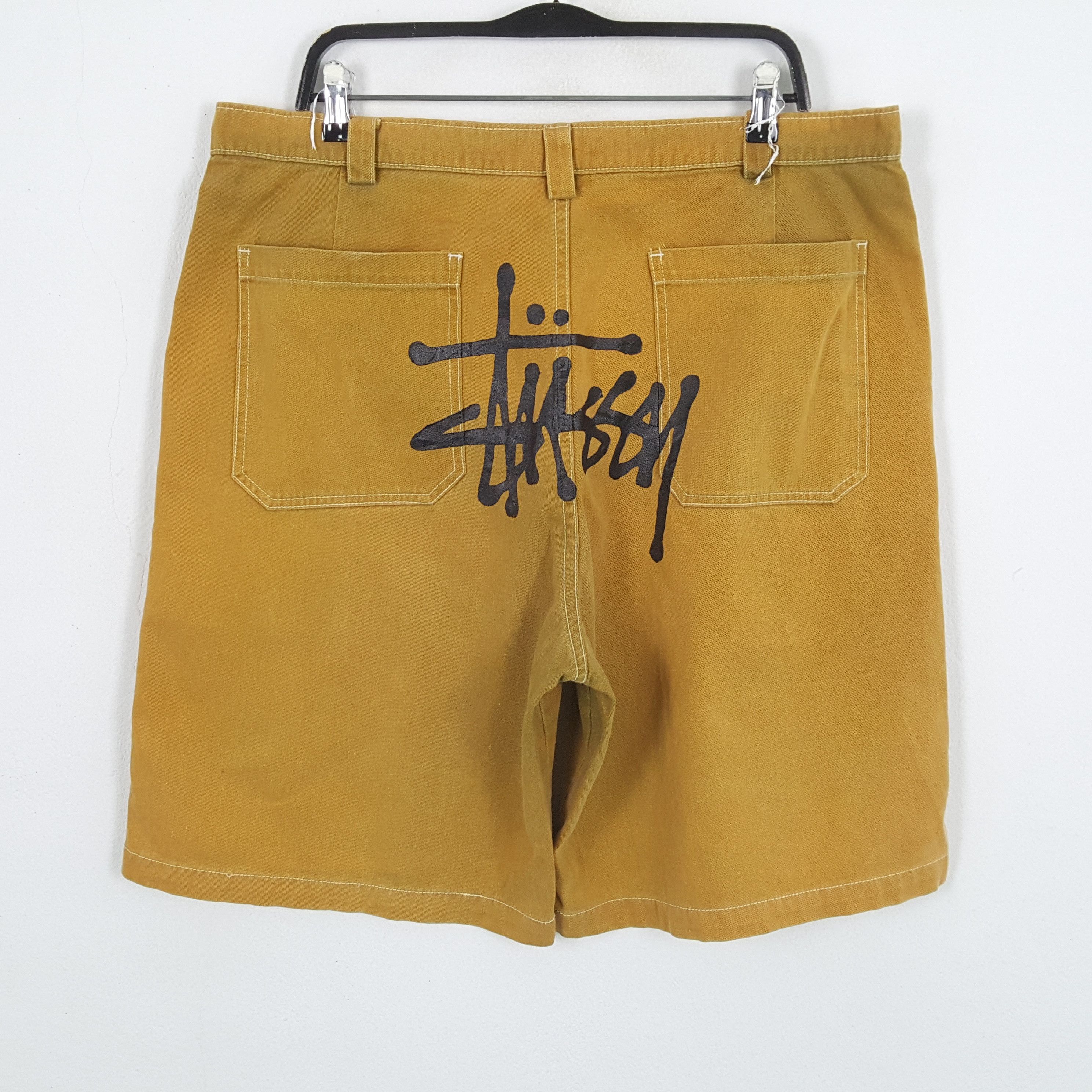 Stussy × Vintage STUSSY Streetwear Style Custom Art Short Pants Size US 37 - 1 Thumbnail