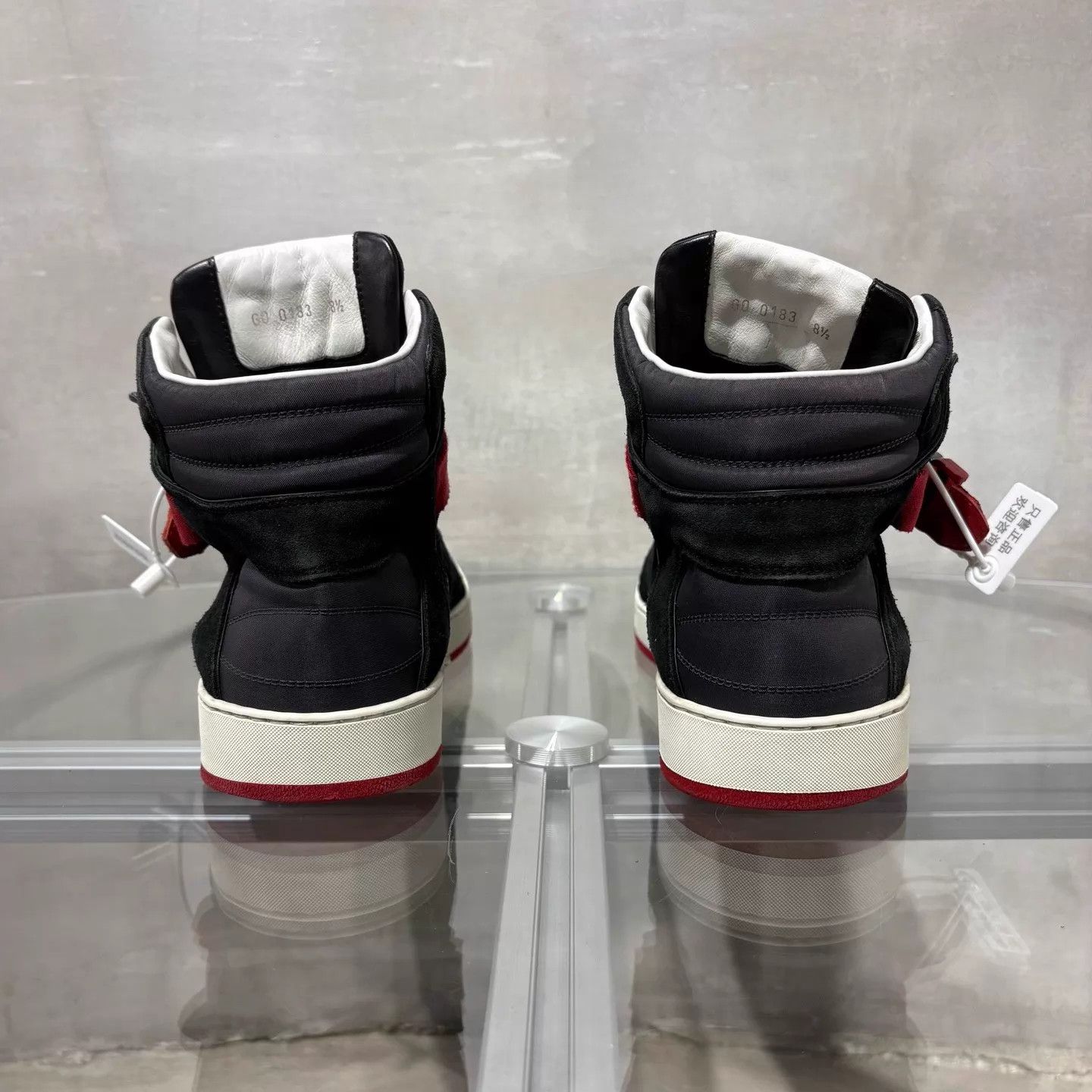 Louis Vuitton LV hi-top sneakers black metallic buckle velcro Size US 9.5 / EU 42-43 - 6 Thumbnail