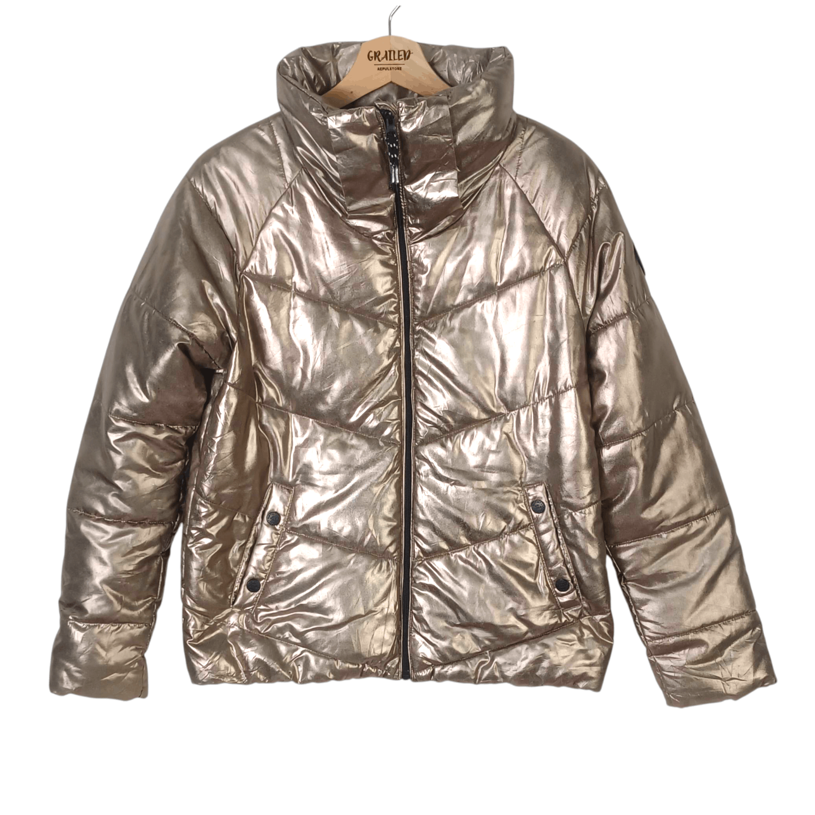 H&M H&M Padded Jacket Copper Metalic Size US M / EU 48-50 / 2 - 1 Thumbnail