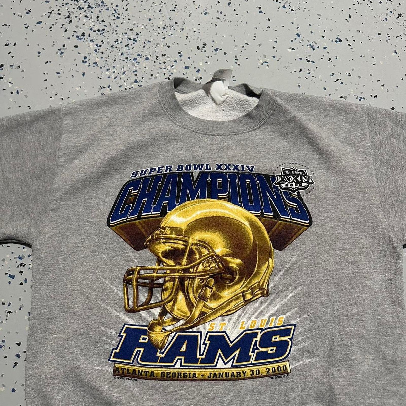 NFL Vintage 2000 NFL Los Angeles Rams Grey Sweater Size US M / EU 48-50 / 2 - 2 Thumbnail
