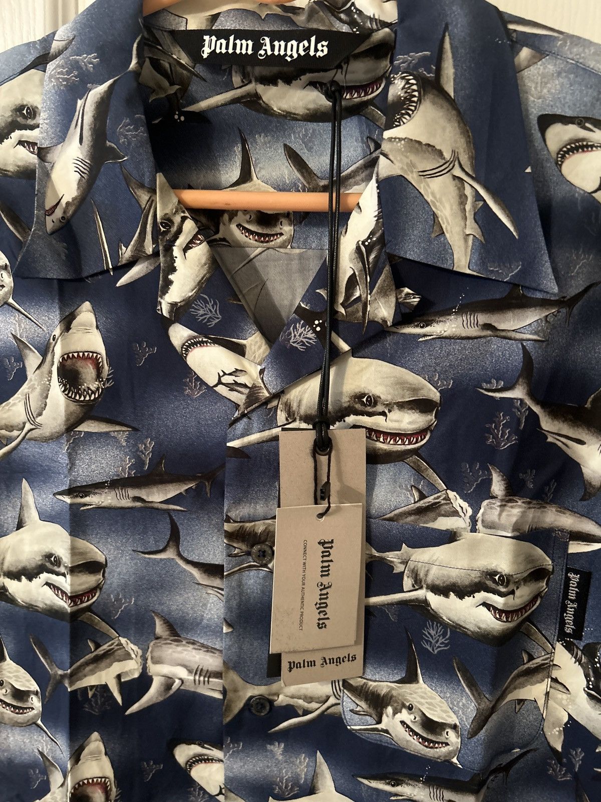 Palm Angels Palm Angels Sharks Bowling Shirt Size US M / EU 48-50 / 2 - 3 Thumbnail
