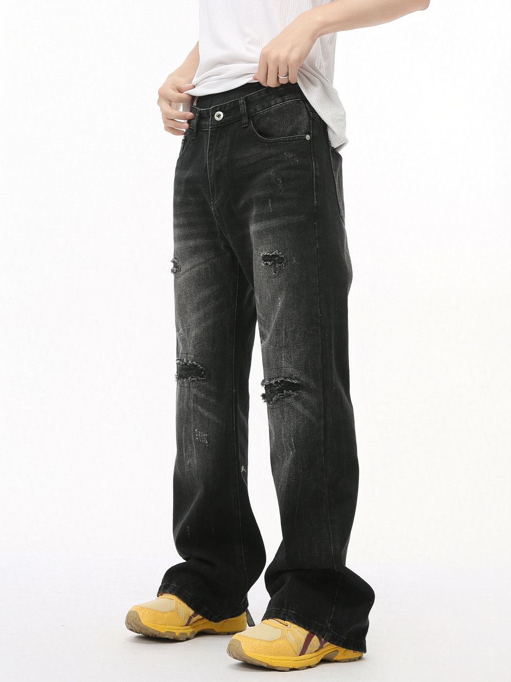 Japanese Brand Men's Japanese Retro Street Ripped Jeans Size US 32 / EU 48 - 3 Thumbnail