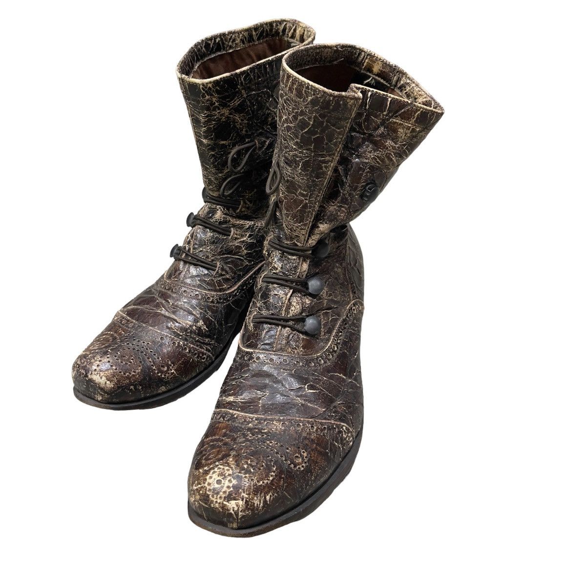 Gianni Barbato Very rare gianni barbato destroyed leather boots Size US 8.5 / EU 41-42 - 15 Thumbnail