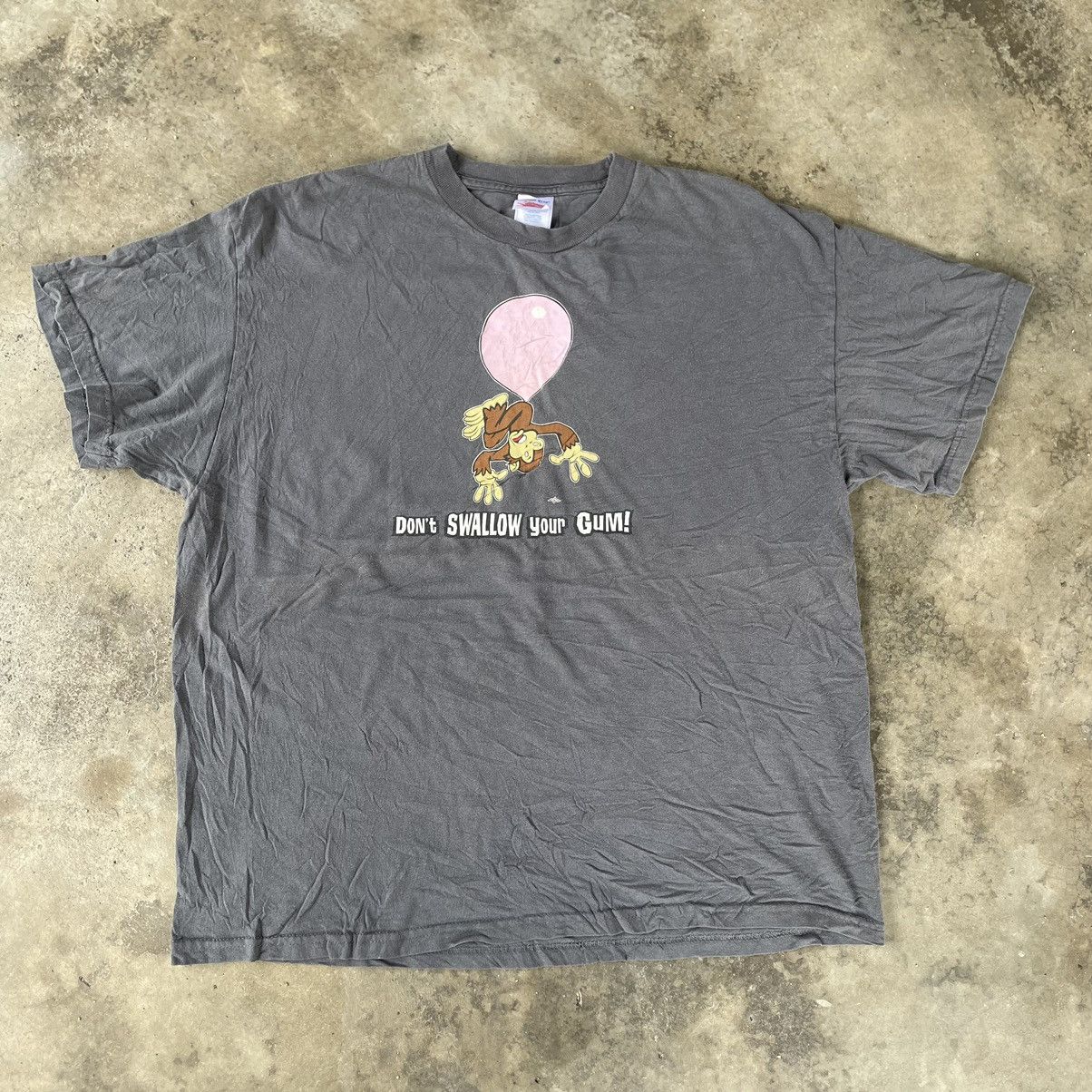 Vintage 🔥🔥Vintage Dont Swallow Your Gum Graphic Monkey Art Tee Size US XL / EU 56 / 4 - 1 Thumbnail
