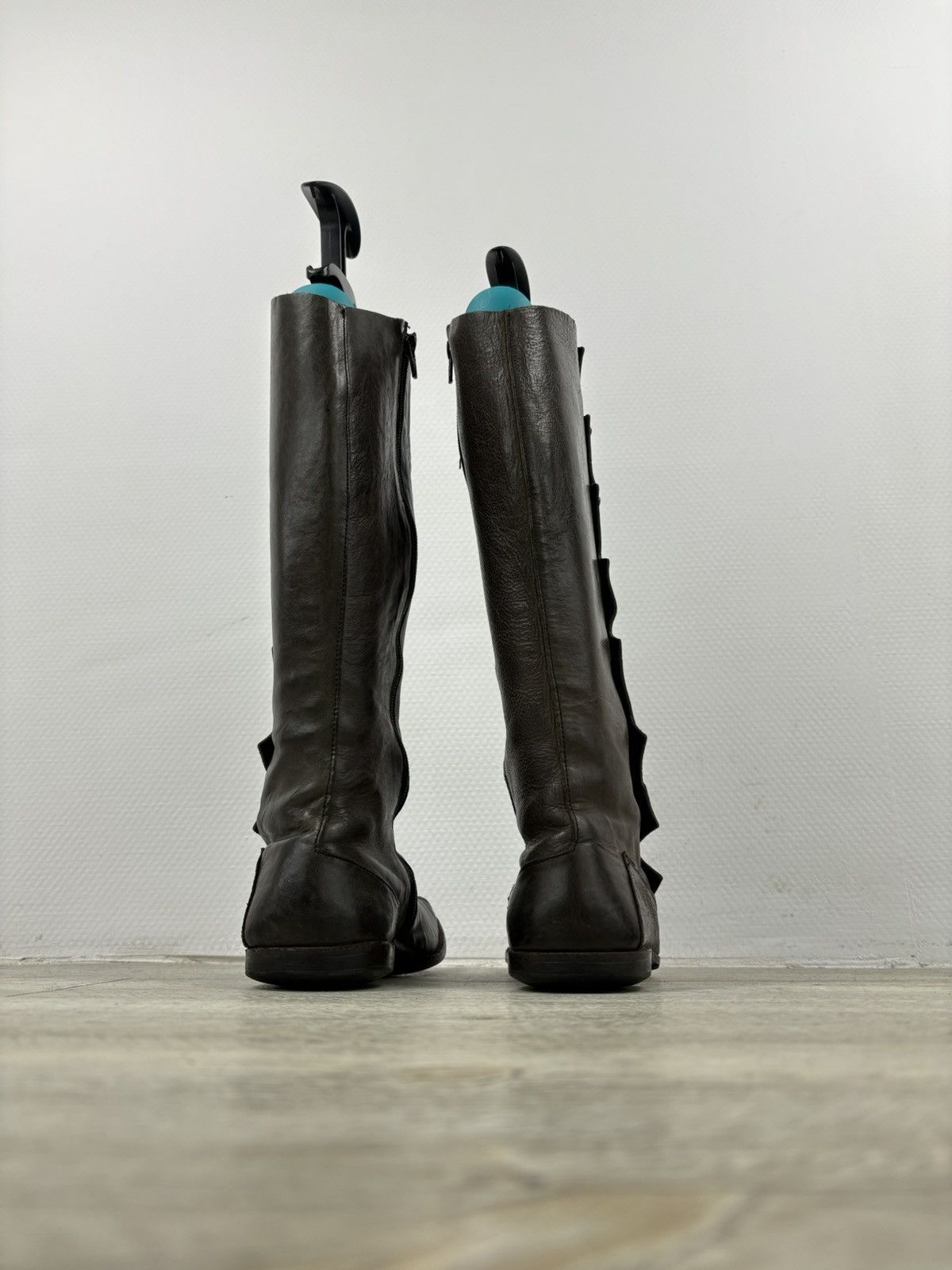 CYDWOQ RARE RUGGED Hand Made USA Leather Knee High Hessian Boots 38 Size US 8 / IT 38 - 7 Thumbnail