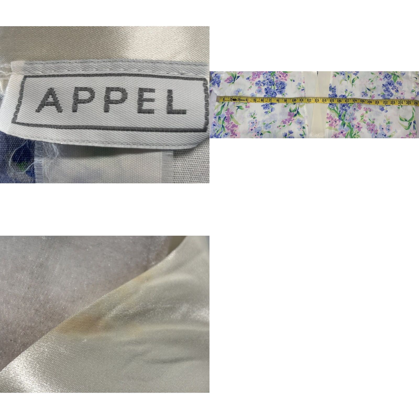 Vintage Vtg Appel Womens Floral Robe Extra Large XL Belted Satin Trim Size ONE SIZE - 8 Thumbnail