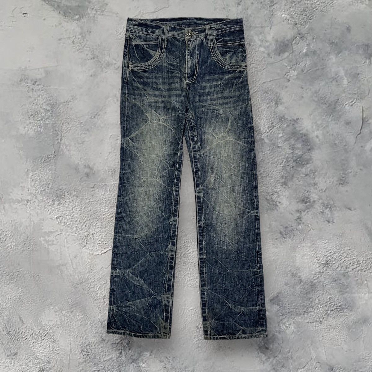 image of Archival Clothing x If Six Was Nine Japanese International Jeans Crazy Denim in Blue (Size 32)