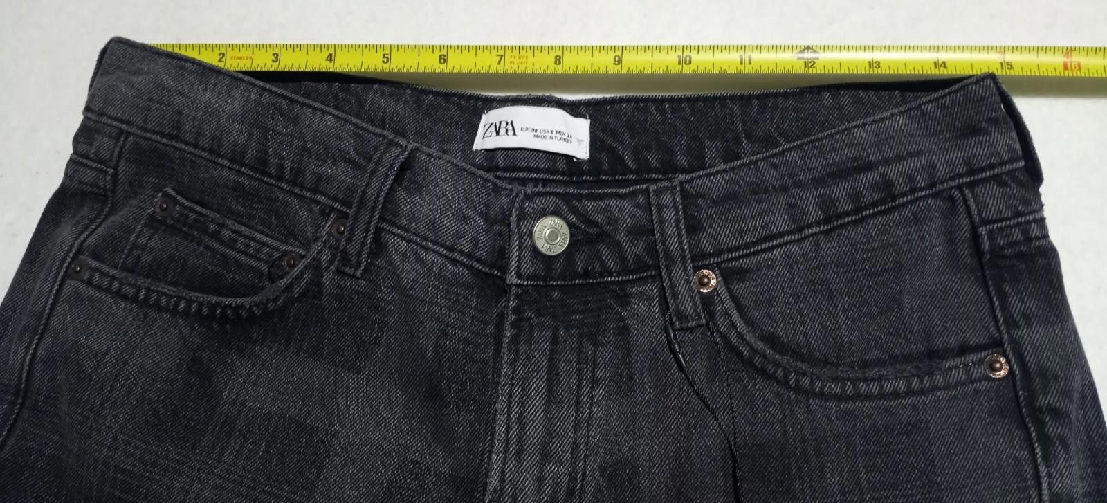 Zara Zara Women’s Black Grey Patterned Jeans Size 6 NWT Slim Fit Size 28" / US 6 / IT 42 - 5 Thumbnail