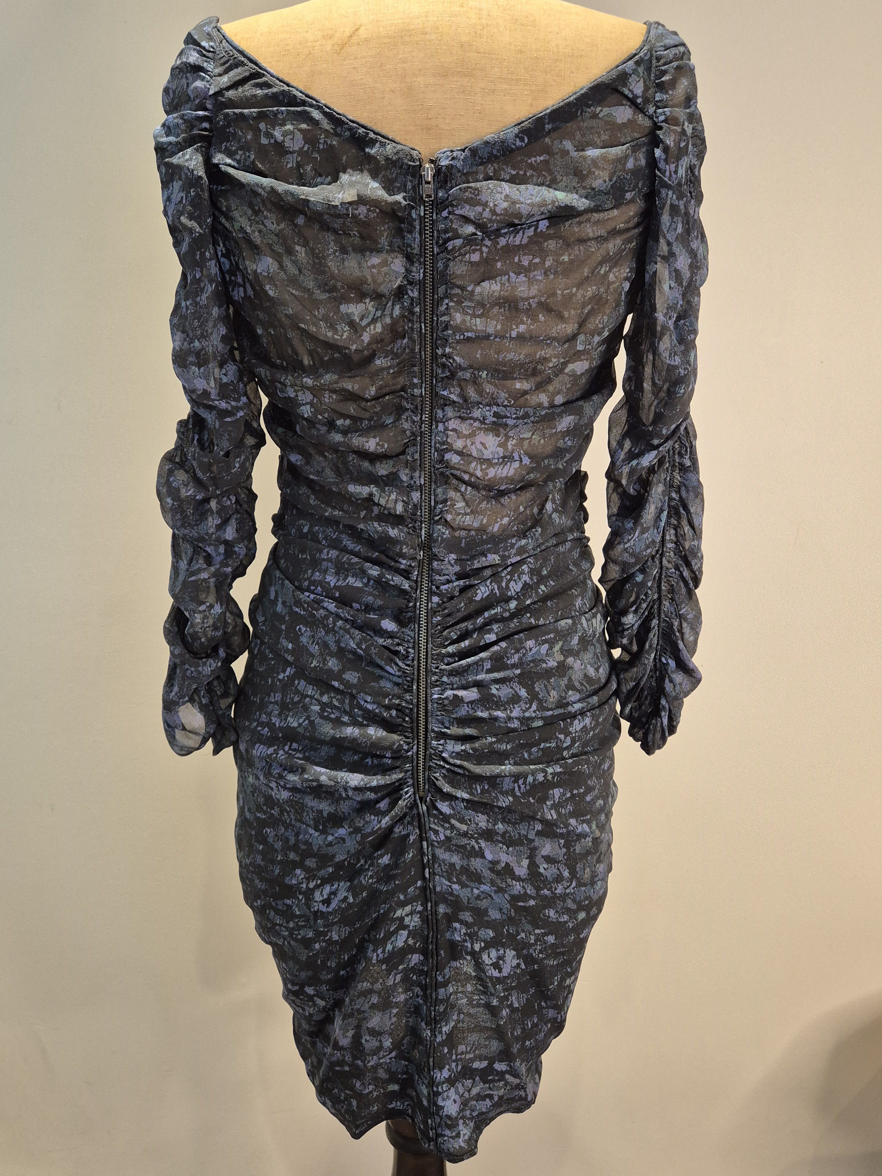 Isabel Marant Isabel Marant ruched 3/4 sleeved printed silk dress Size XS / US 0-2 / IT 36-38 - 2 Thumbnail