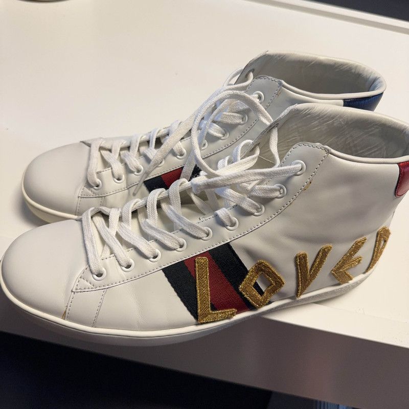 Gucci Gucci Ace Series High-Top Sneakers in White - Size US 10.5 / EU 43-44 - 1 Thumbnail