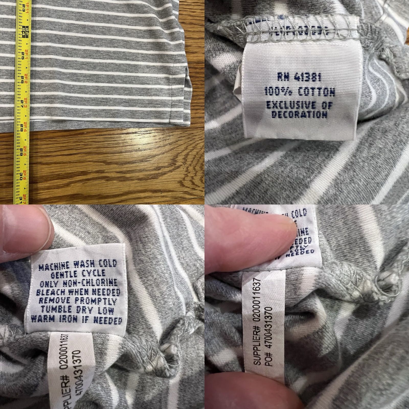 Polo Ralph Lauren Polo Ralph Lauren Gray Stripe Classic Fit Polo Shirt Mens XL Pima Cotton Golf Casual Size US XL / EU 56 / 4 - 8 Thumbnail