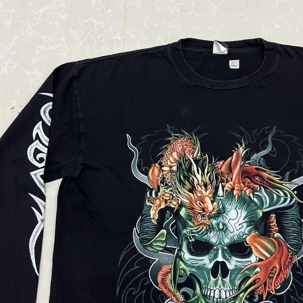 Vintage Rare The fire of the sages Nice Design Dragon skull motive Size US XL / EU 56 / 4 - 4 Thumbnail
