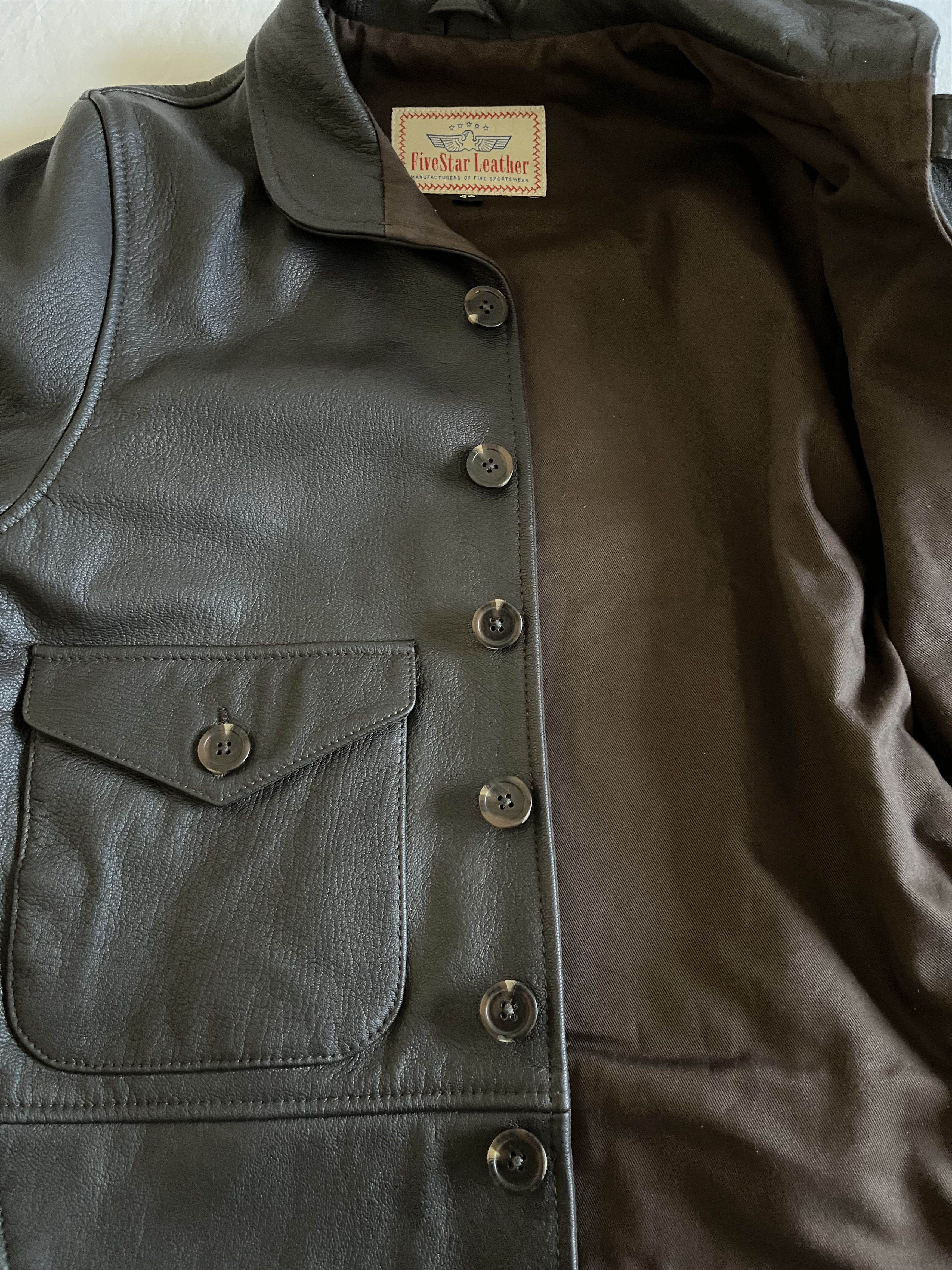 Other 1930 Repro Cossack Jacket Real Goatskin Leather Size US S / EU 44-46 / 1 - 5 Thumbnail