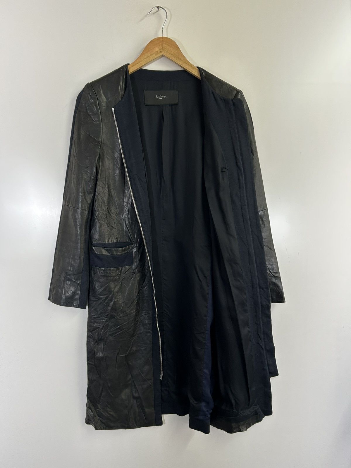 Paul Smith 🔥Paul Smith Black Leather Zipper Long Jacket Size S / US 4 / IT 40 - 8 Thumbnail