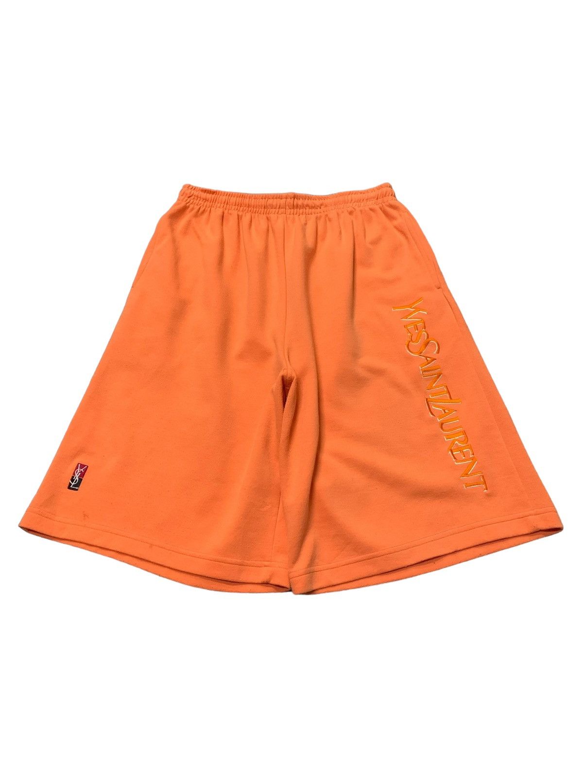 Yves Saint Laurent Vintage YSL Embroidered Sweat Shorts Size US 32 / EU 48 - 5 Thumbnail