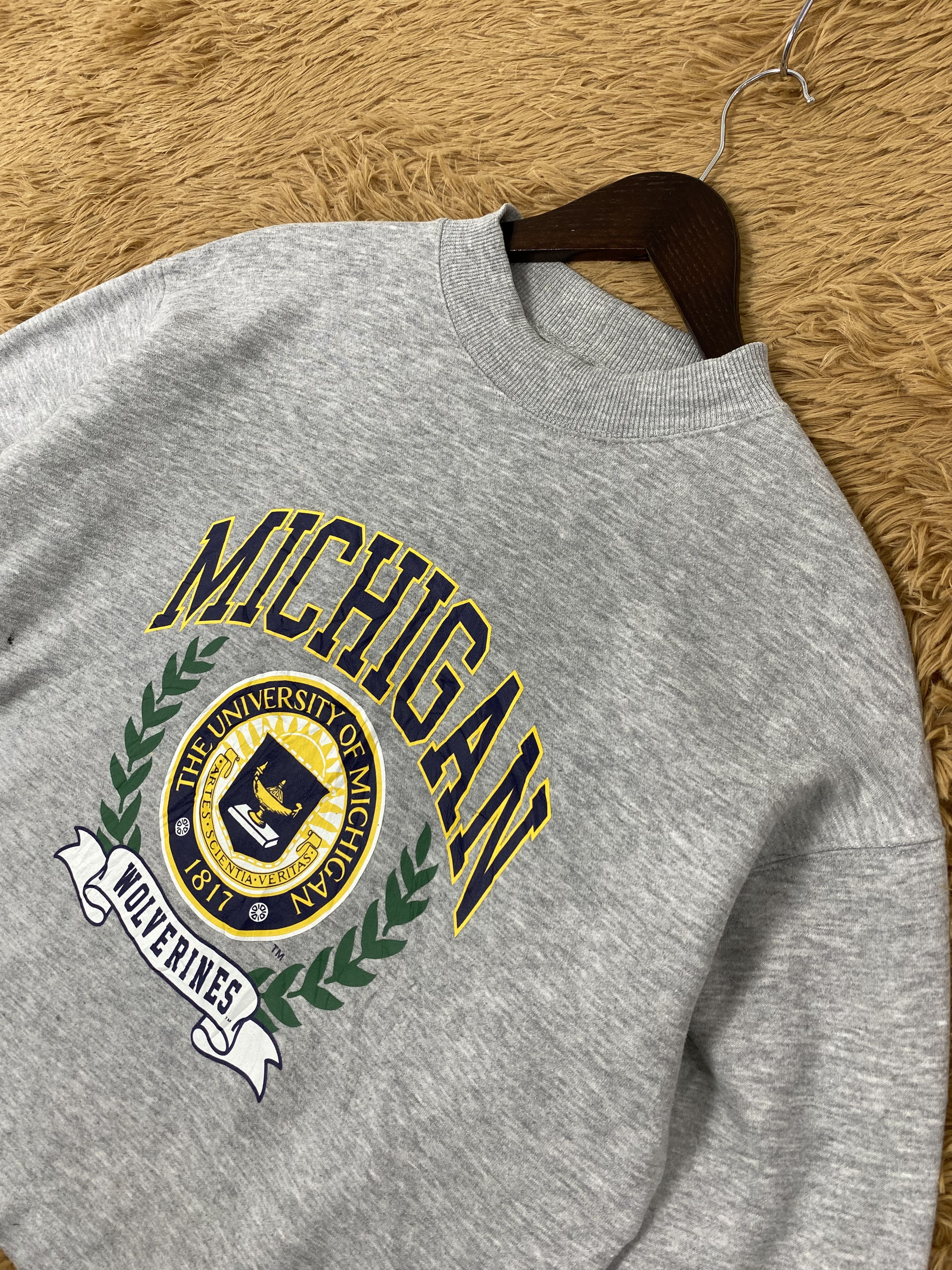 GU Vintage University Of Michigan Sweatshirt PS0032 Size US S / EU 44-46 / 1 - 2 Thumbnail