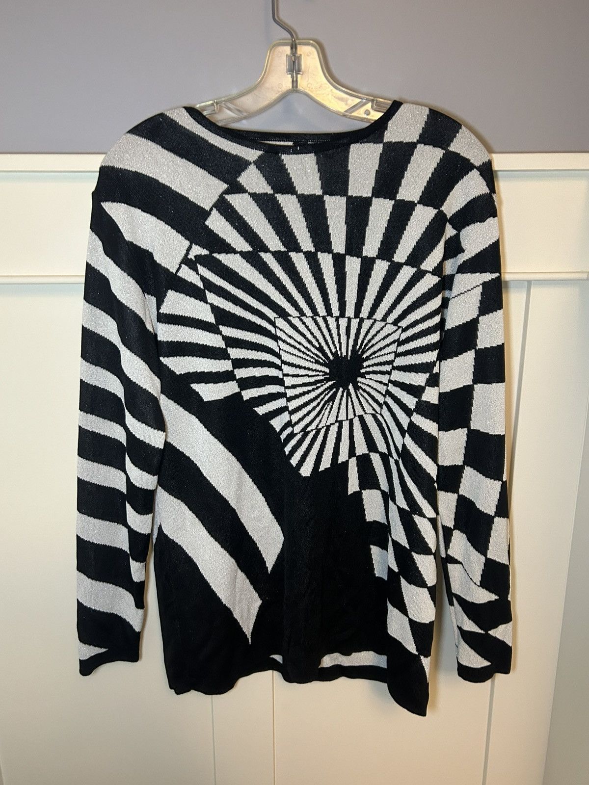 Designer × Vintage Vintage metallic thread abstract sweater Size US L / EU 52-54 / 3 - 1 Thumbnail