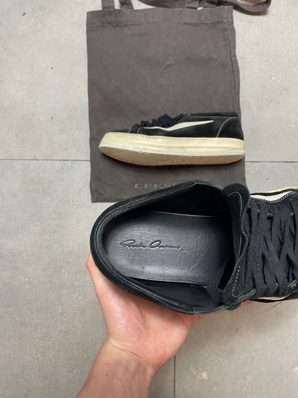 Rick Owens Rick Owens DRKSHDW Low Sneaker Black Milk 44/ Us10,5 Size US 10.5 / EU 43-44 - 6 Thumbnail