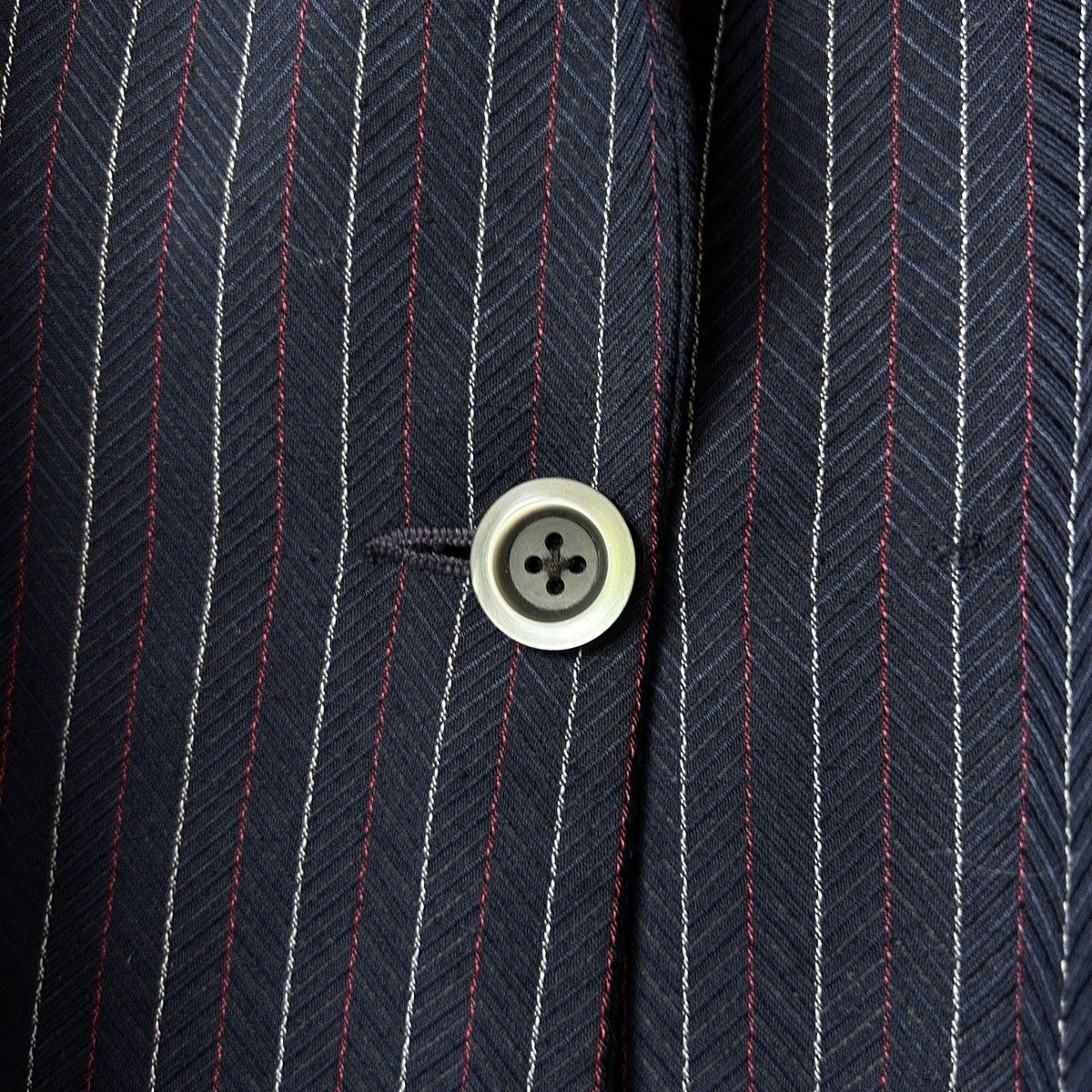 Dior 70s Silk Christian Dior blazer navy striped Size XL / US 12-14 / IT 48-50 - 6 Thumbnail
