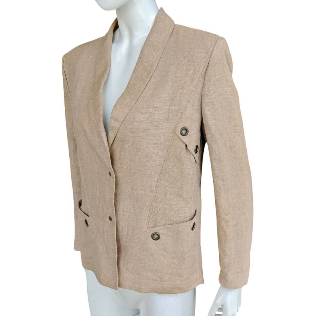 Thierry Mugler Thiery Mugler Hemp Linen Blazer Size M / US 6-8 / IT 42-44 - 3 Thumbnail