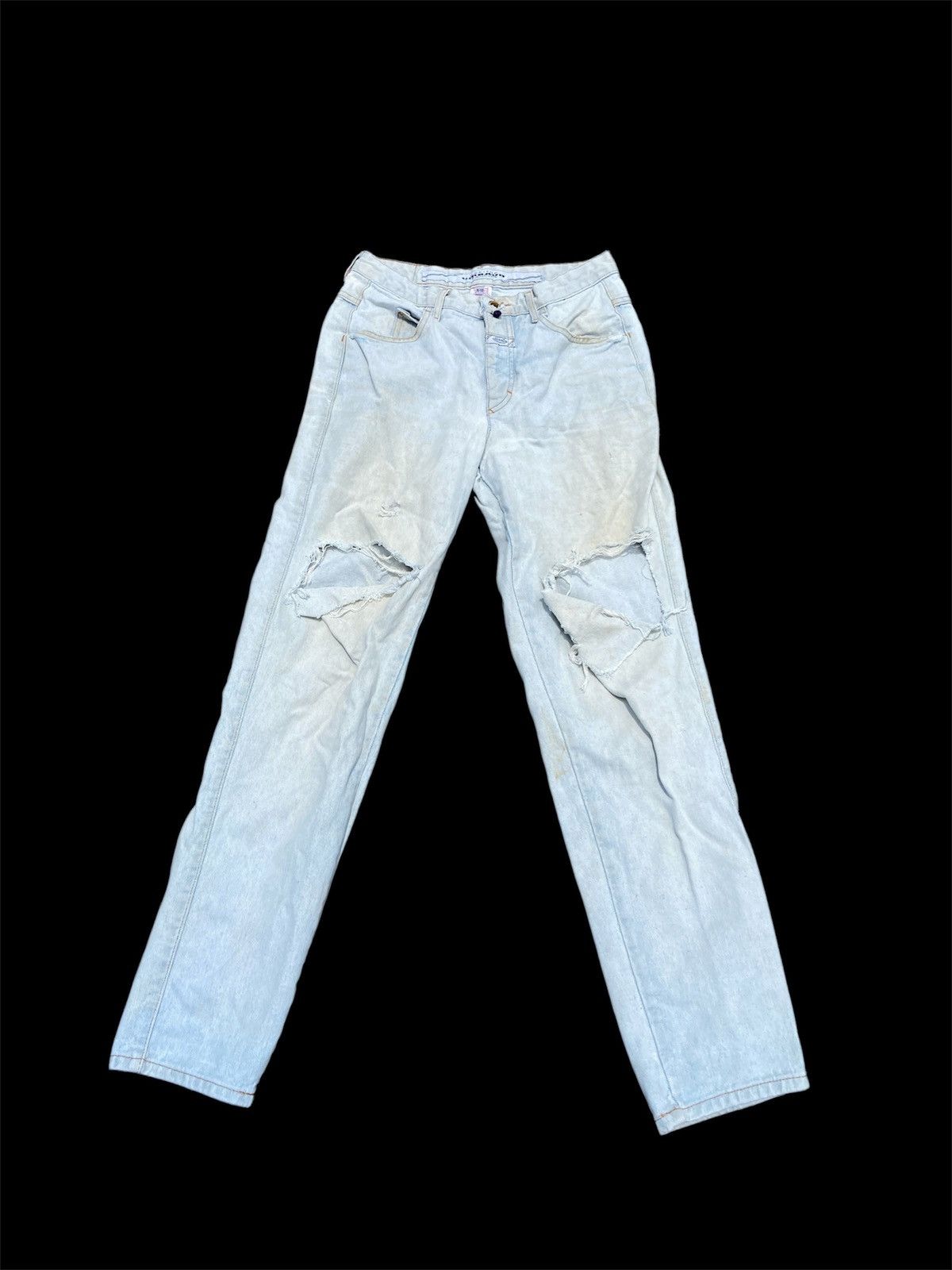 Marithe + Francois Girbaud × Vintage Distressed Marithe Francois Girboud Denim Size US 30 / EU 46 - 1 Thumbnail
