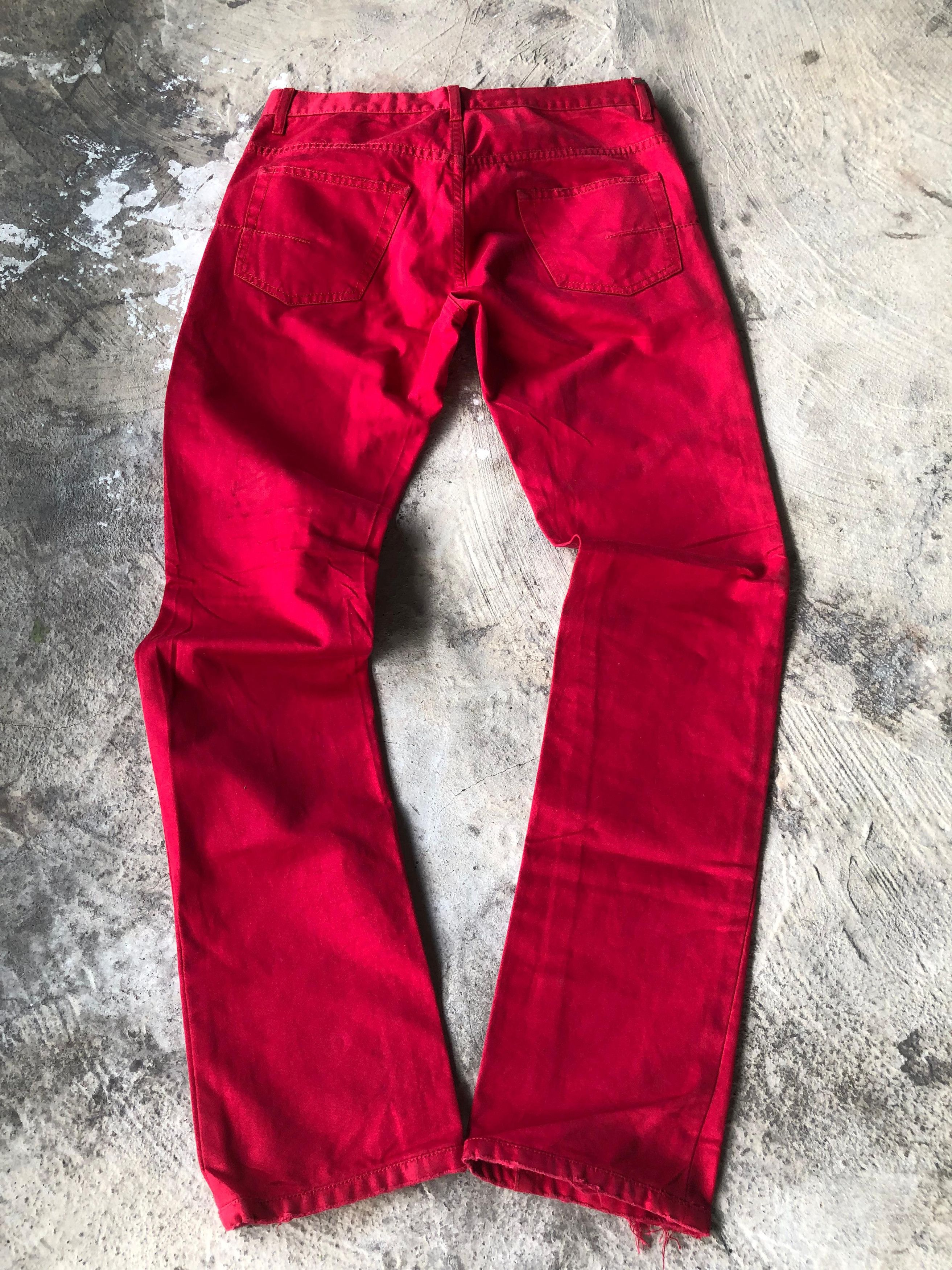 Dior × Hedi Slimane SS06 Dior Hedi Slimane Red Jeans Size US 30 / EU 46 - 2 Thumbnail