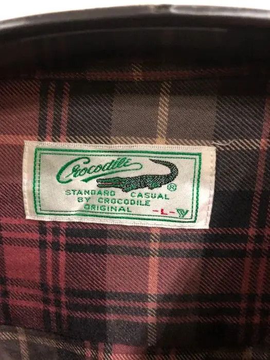 Flannel × Vintage Vintage Crocodile 🐊 Plaid Tartan Flannel Shirt 👕 Size US L / EU 52-54 / 3 - 3 Thumbnail