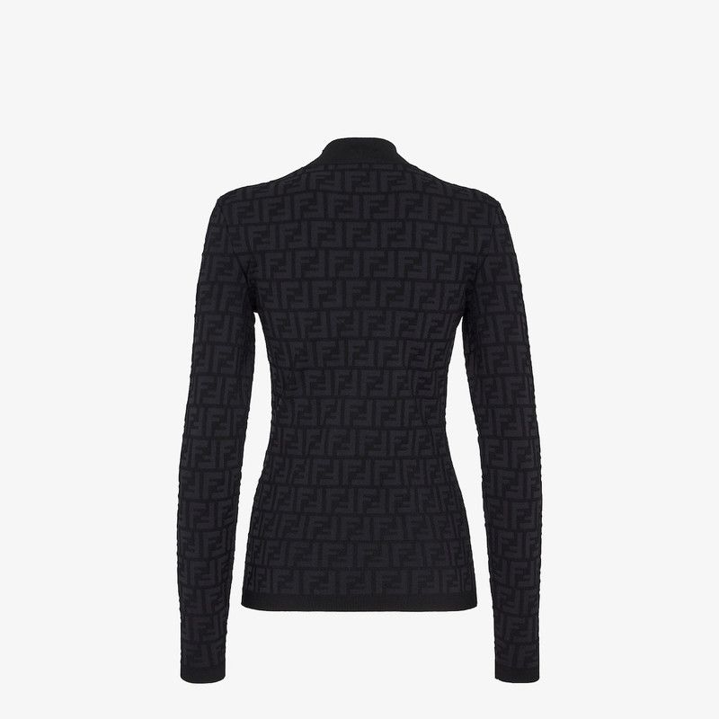 Fendi o1s1wg110326 Jumper in Black Size L / US 10 / IT 46 - 2 Thumbnail