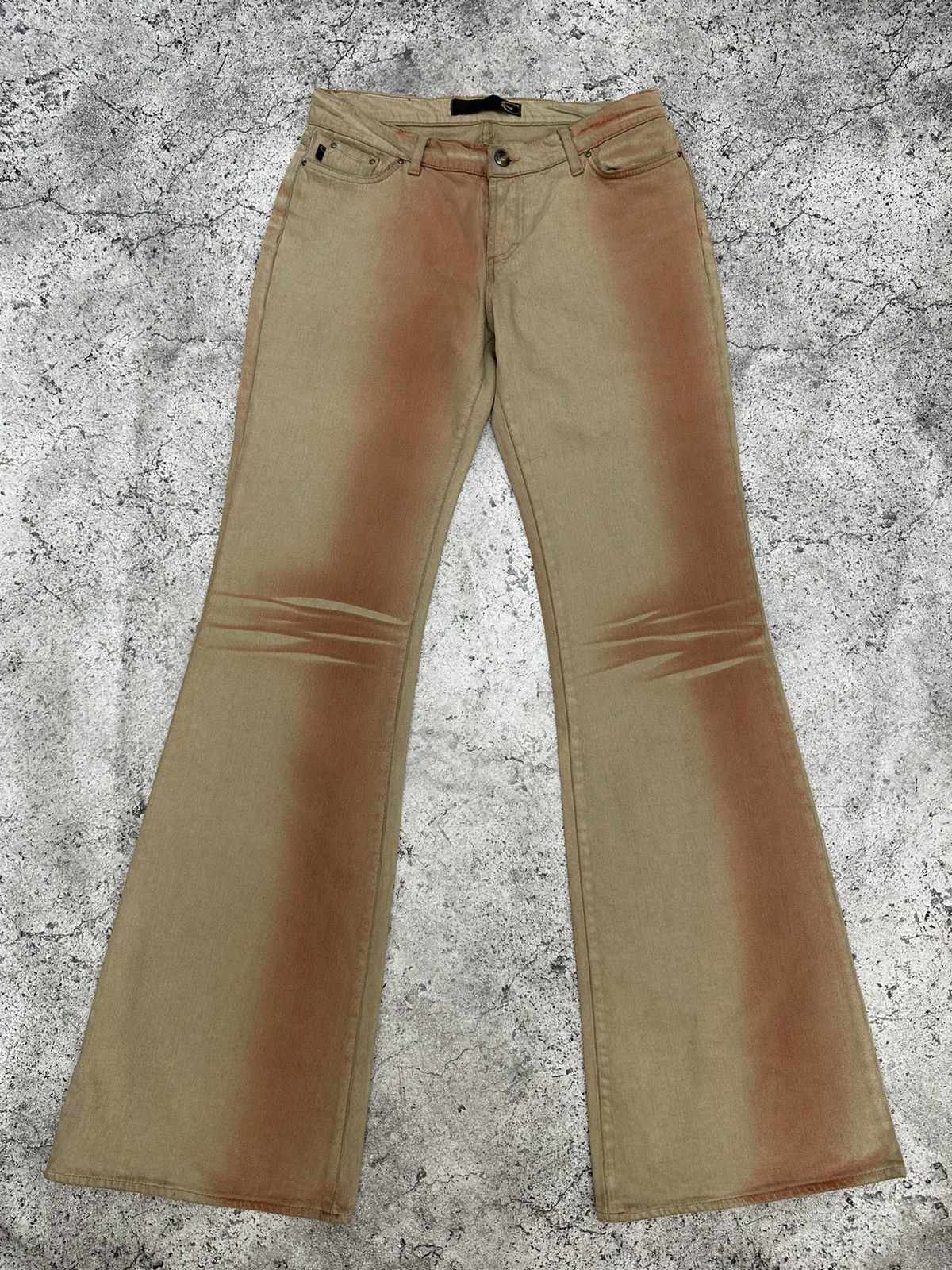 image of If Six Was Nine x Just Cavalli Aw99 Just Cavalli Contemporary Flared Pants Jeans in Beige (Size 30)