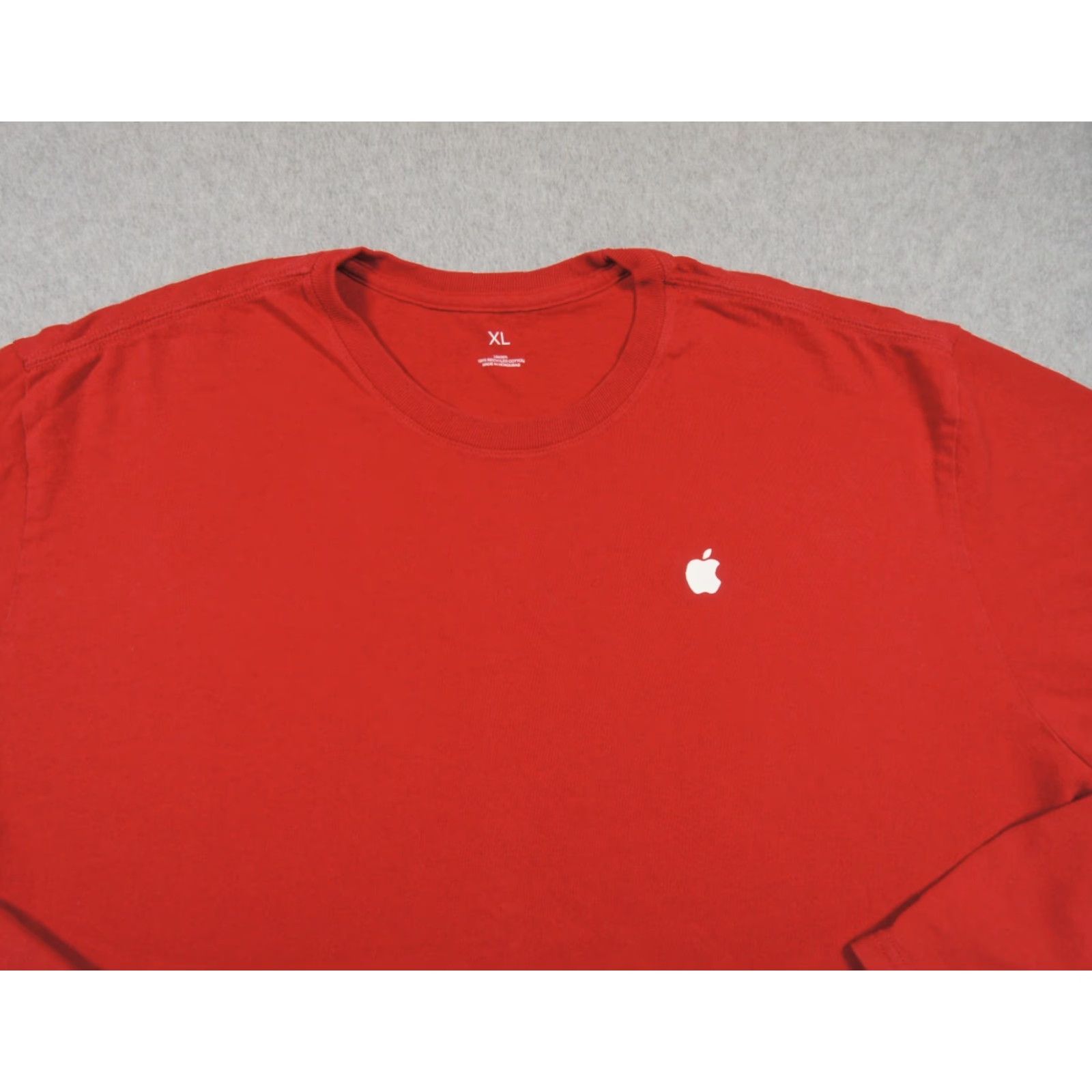 Apple VINTAGE Apple Shirt Mens XL Red Long Sleeve Computer Technology Store Employee Tee Size US XL / EU 56 / 4 - 2 Thumbnail