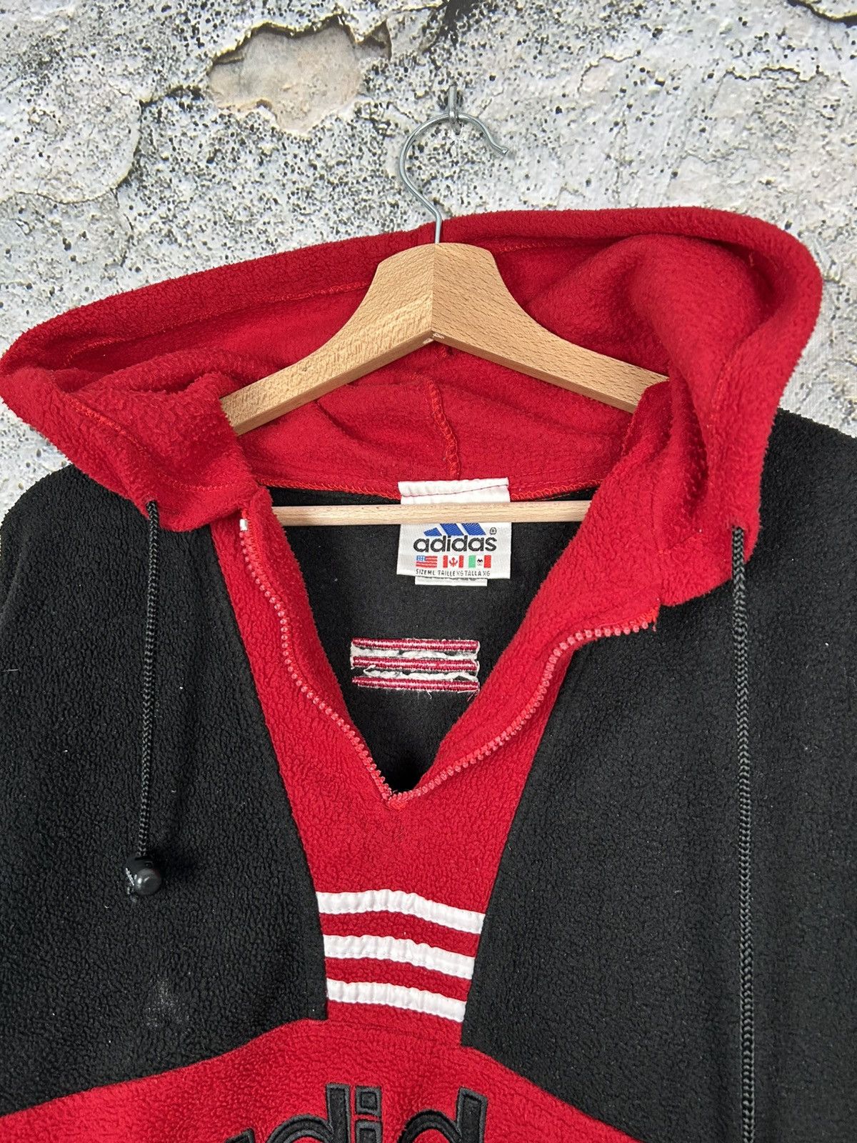 Adidas Vintage Adidas 90s Rap Fleece Hoodie Baggy Boxy Skate Size US XXL / EU 58 / 5 - 3 Thumbnail