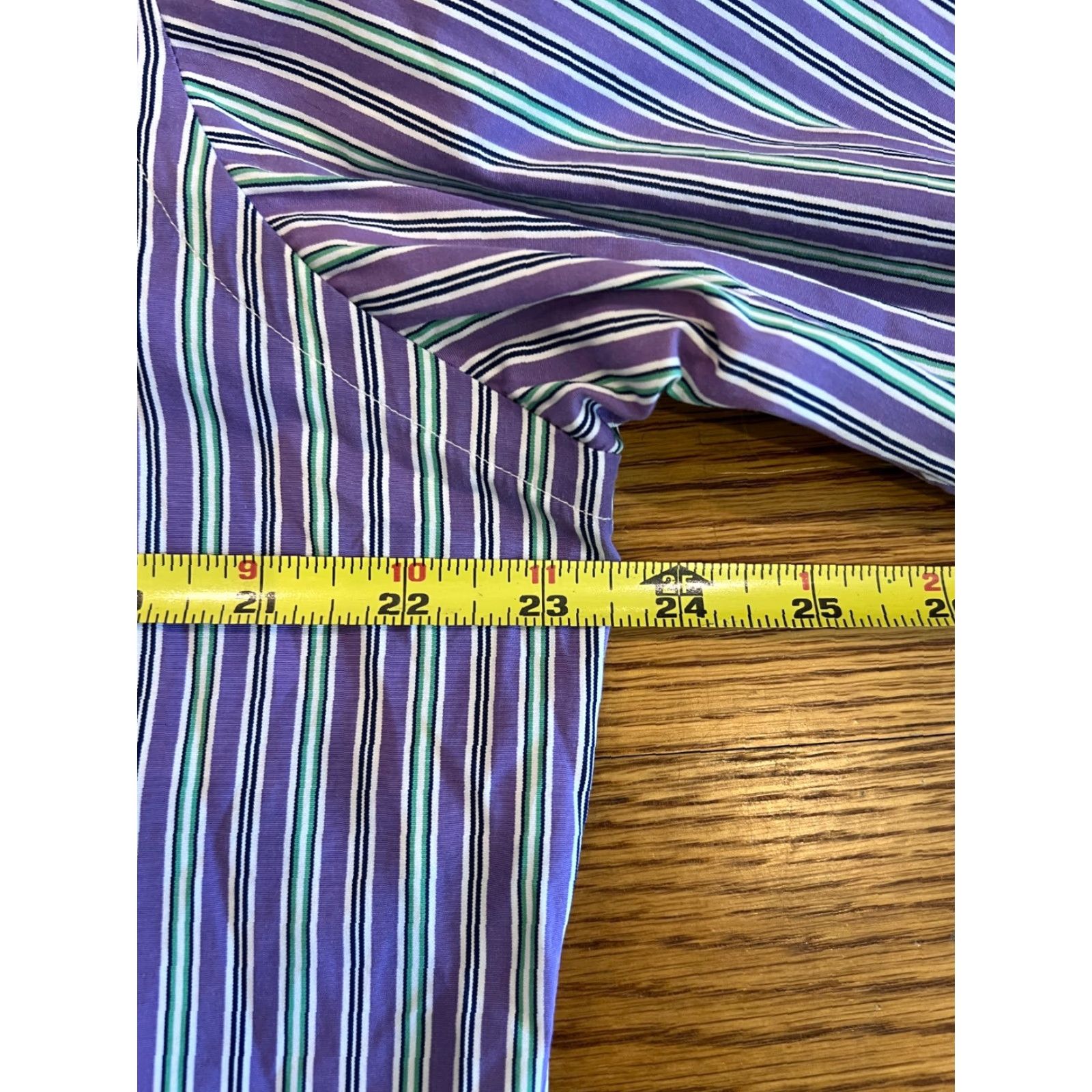 Ralph Lauren Ralph Lauren Men's Large Purple Striped Dress Shirt Long Sleeve Button-Down Collared Logo Elegant Classic Size US L / EU 52-54 / 3 - 6 Thumbnail
