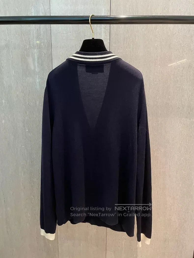 Gucci Gucci Little Bee Dark Blue Knitwear coat Size M / US 6-8 / IT 42-44 - 3 Thumbnail