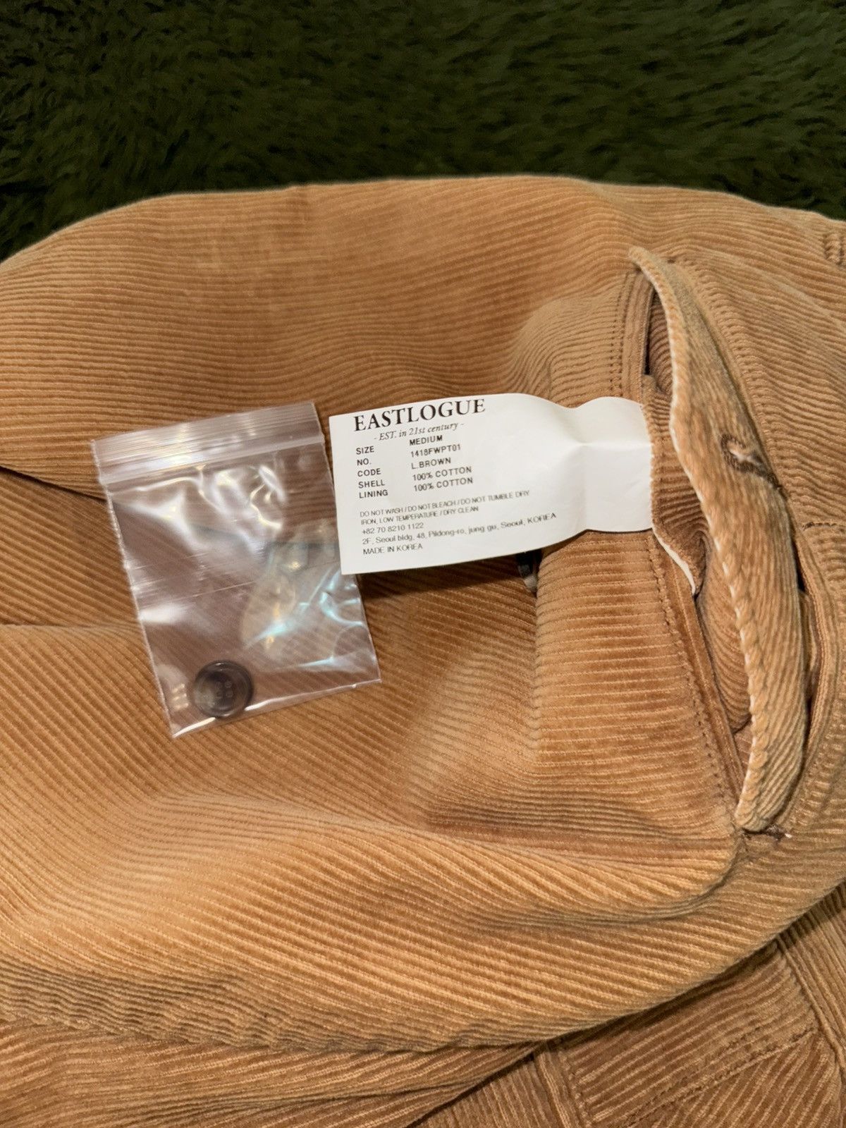 EASTLOGUE [M] Eastlogue Relax Fit Pleated Corduroy Trouser Light Brown Size US 32 / EU 48 - 10 Thumbnail