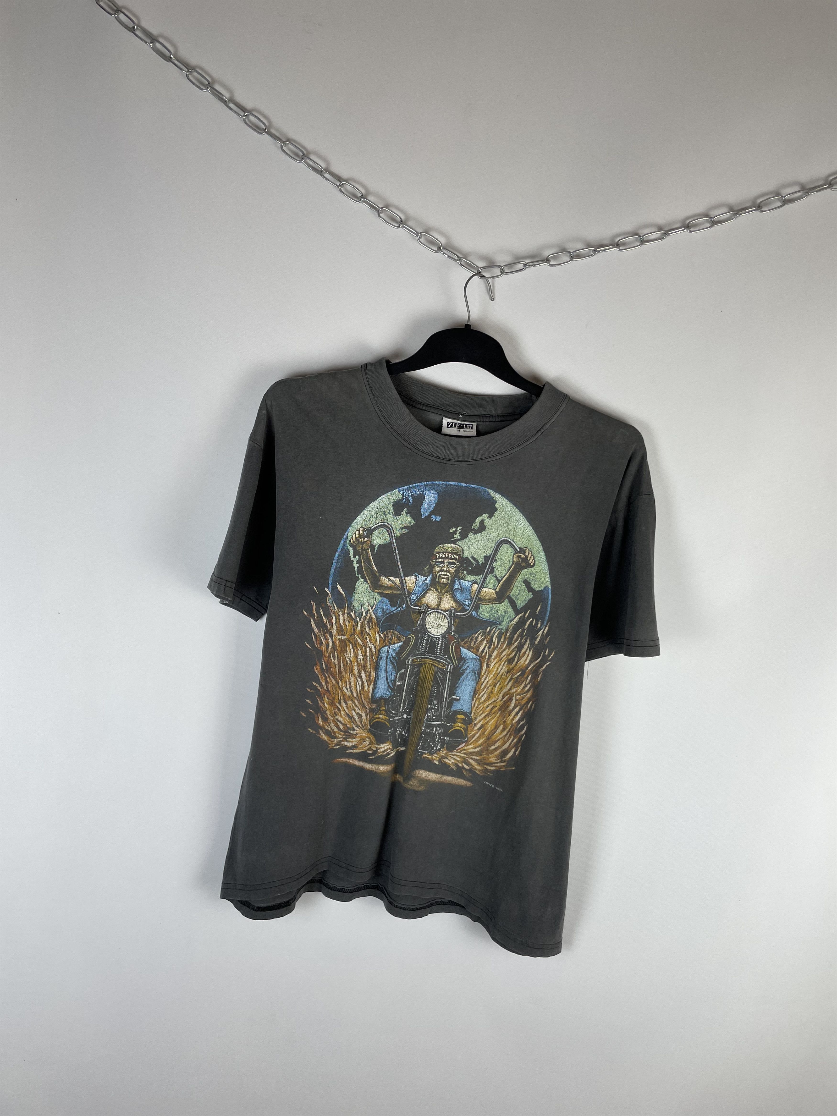 Harley Davidson Vintage Zip It Freedom Biker Graphic T-Shirt Size US M / EU 48-50 / 2 - 2 Thumbnail
