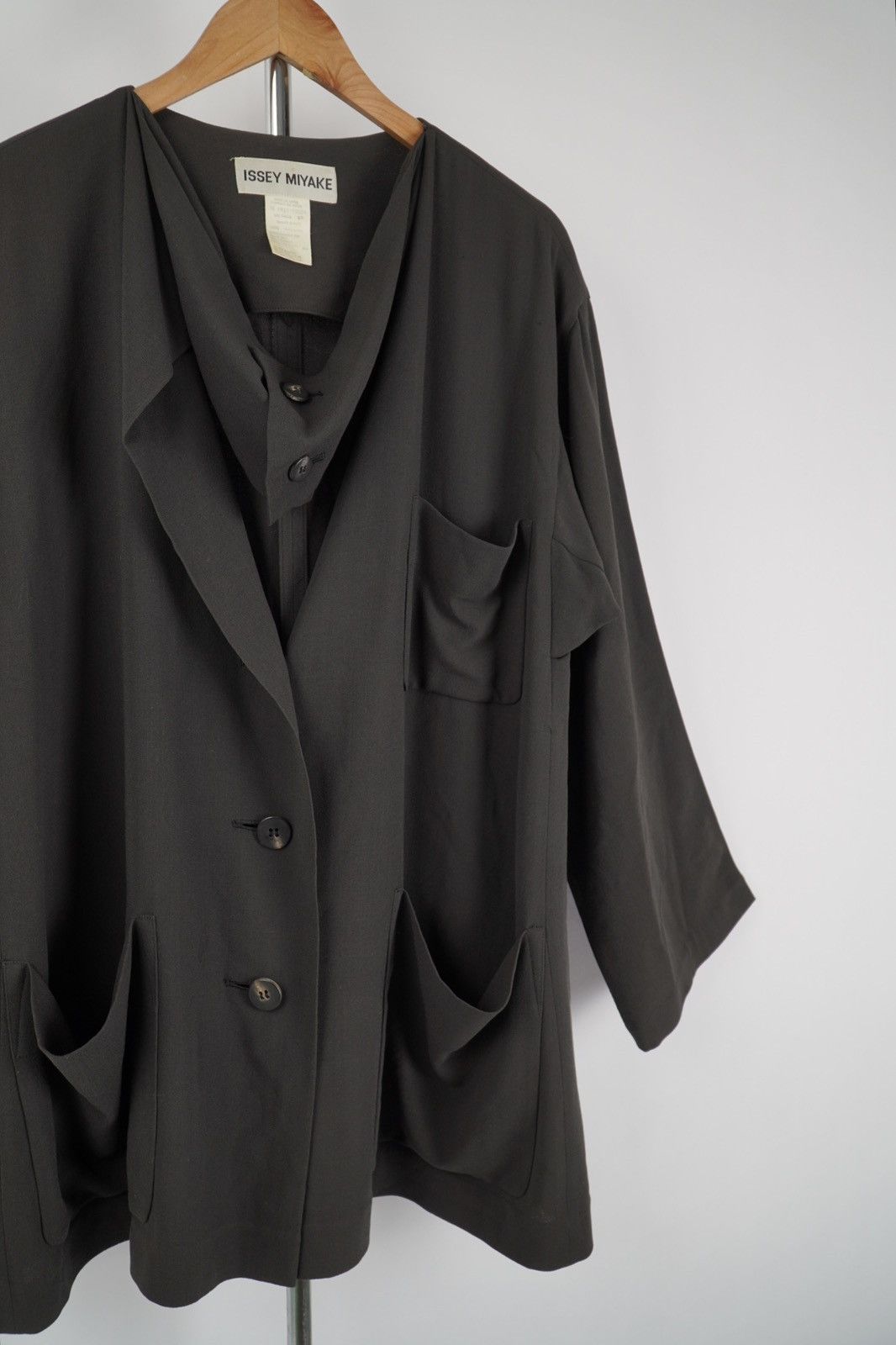 Issey Miyake Issey Miyake - Archived 1991 Runway Wool MultiPocket Jacket Size XS / US 0-2 / IT 36-38 - 4 Thumbnail