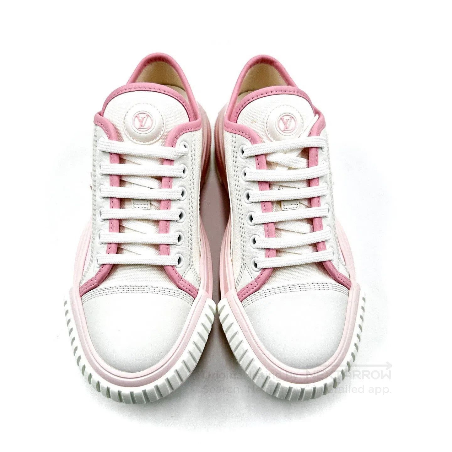 Louis Vuitton LV Squad Pink White Biscuit Shoes. Size US 4.5 / IT 34.5 - 2 Thumbnail