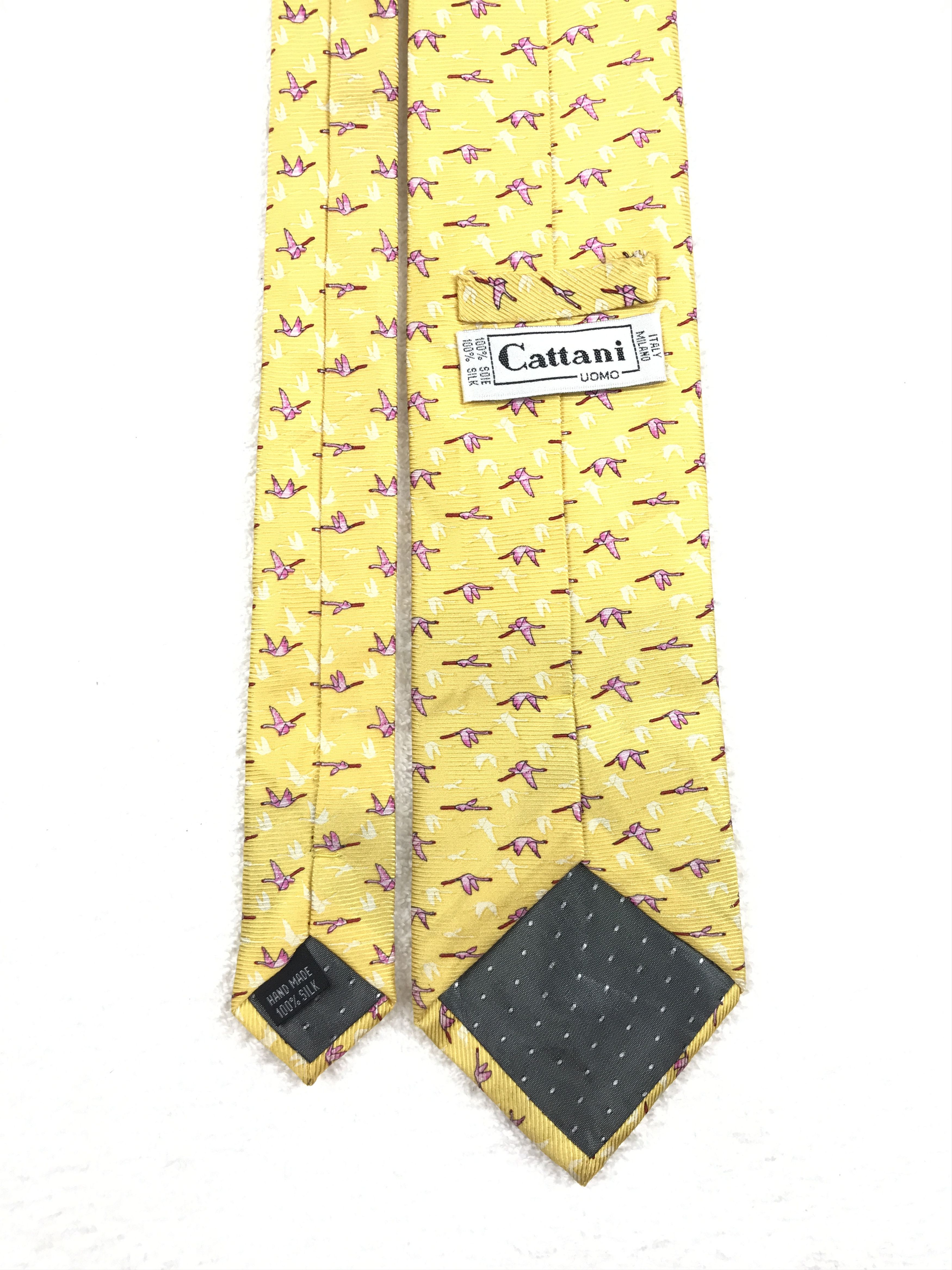Designer × Vintage Vintage Cattani Uomo Silk Necktie Size ONE SIZE - 4 Thumbnail