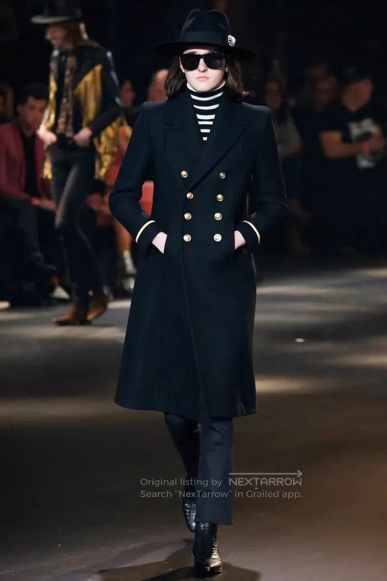 Saint Laurent Paris Saint Laurent Classic Golden Button Coat. Size US L / EU 52-54 / 3 - 6 Thumbnail