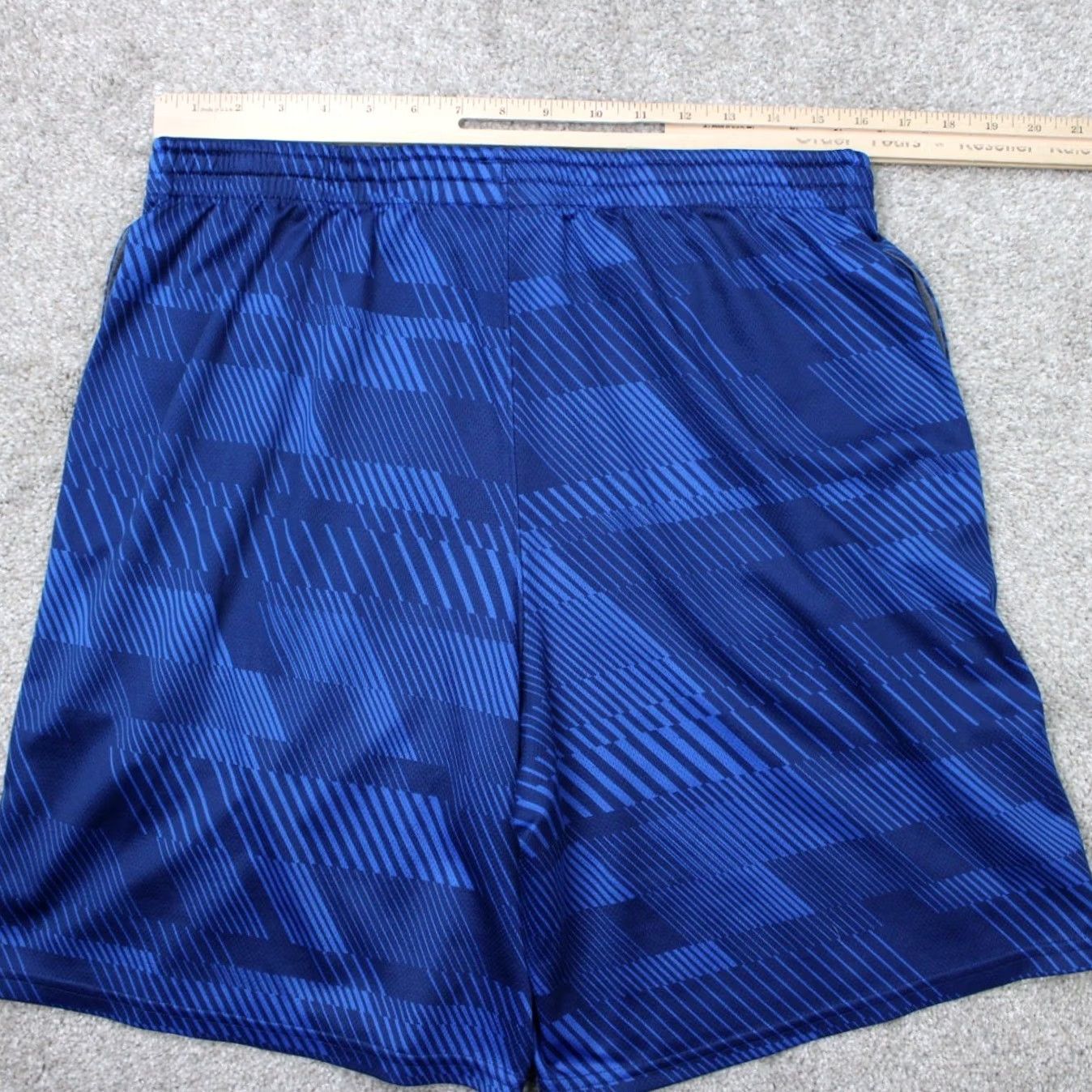 Under Armour Under Armour Mens Large Blue/Green 9" Inseam Shorts Athletic Gym Training Pockets Elastic Waist Polyester 100% Blended Fabric M Size US 33 - 6 Thumbnail
